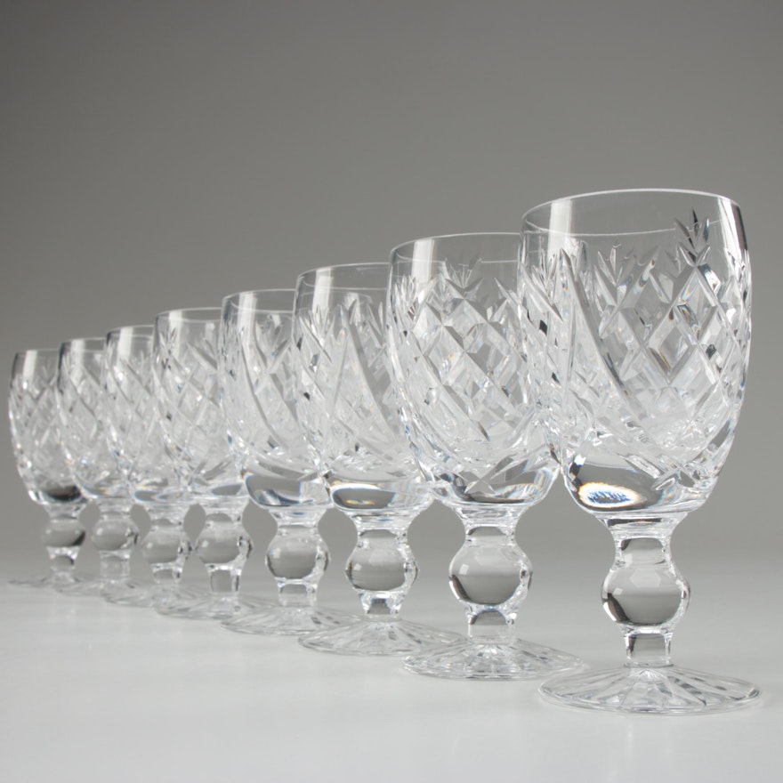 Waterford Crystal "Donegal" Sherry Glasses, Late 20th Century