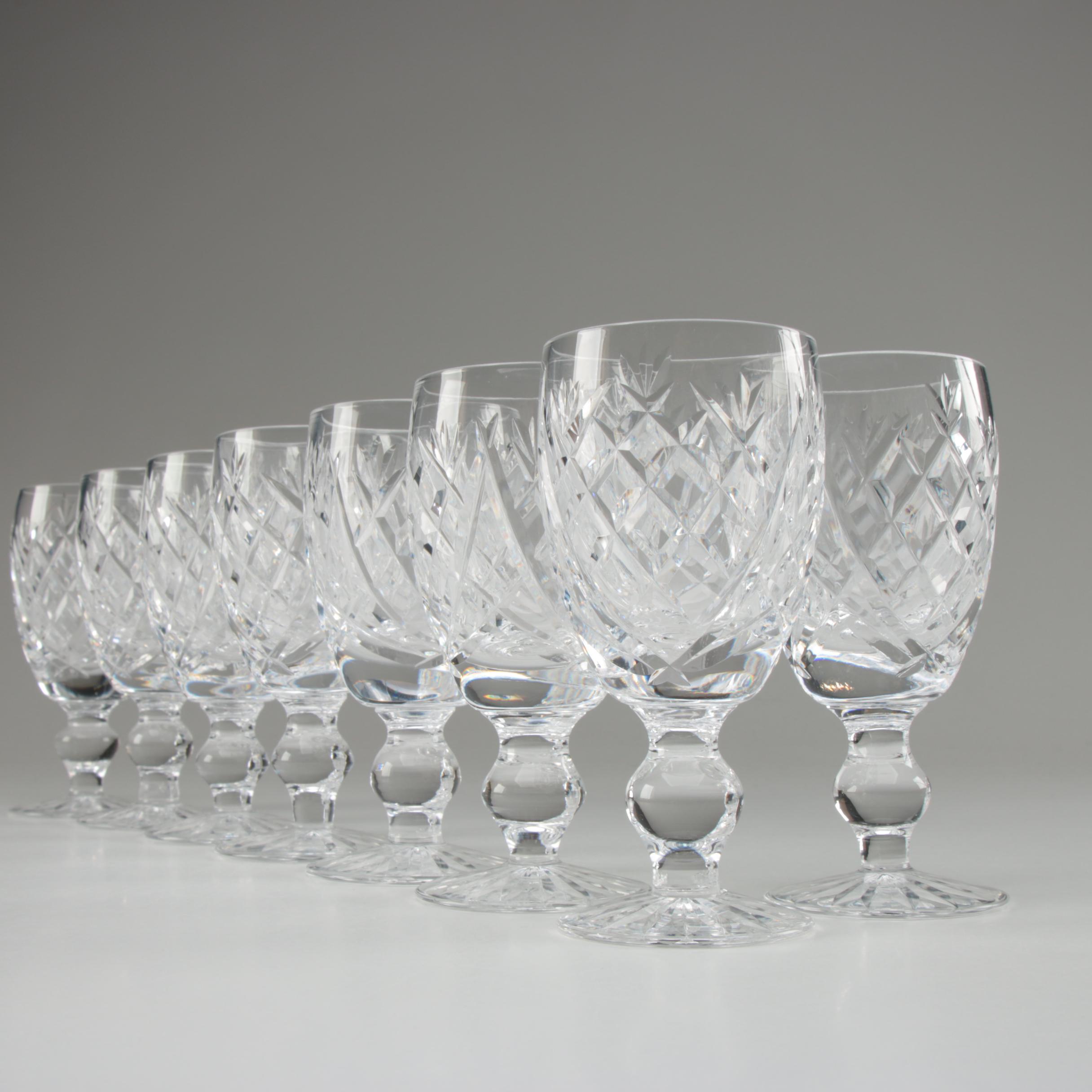 Waterford Crystal "Donegal" Sherry Glasses, Late 20th Century
