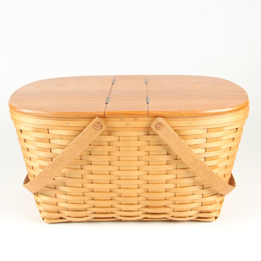 Bradford Basket Co. Picnic Basket with Double-Hinged Lid, 1999