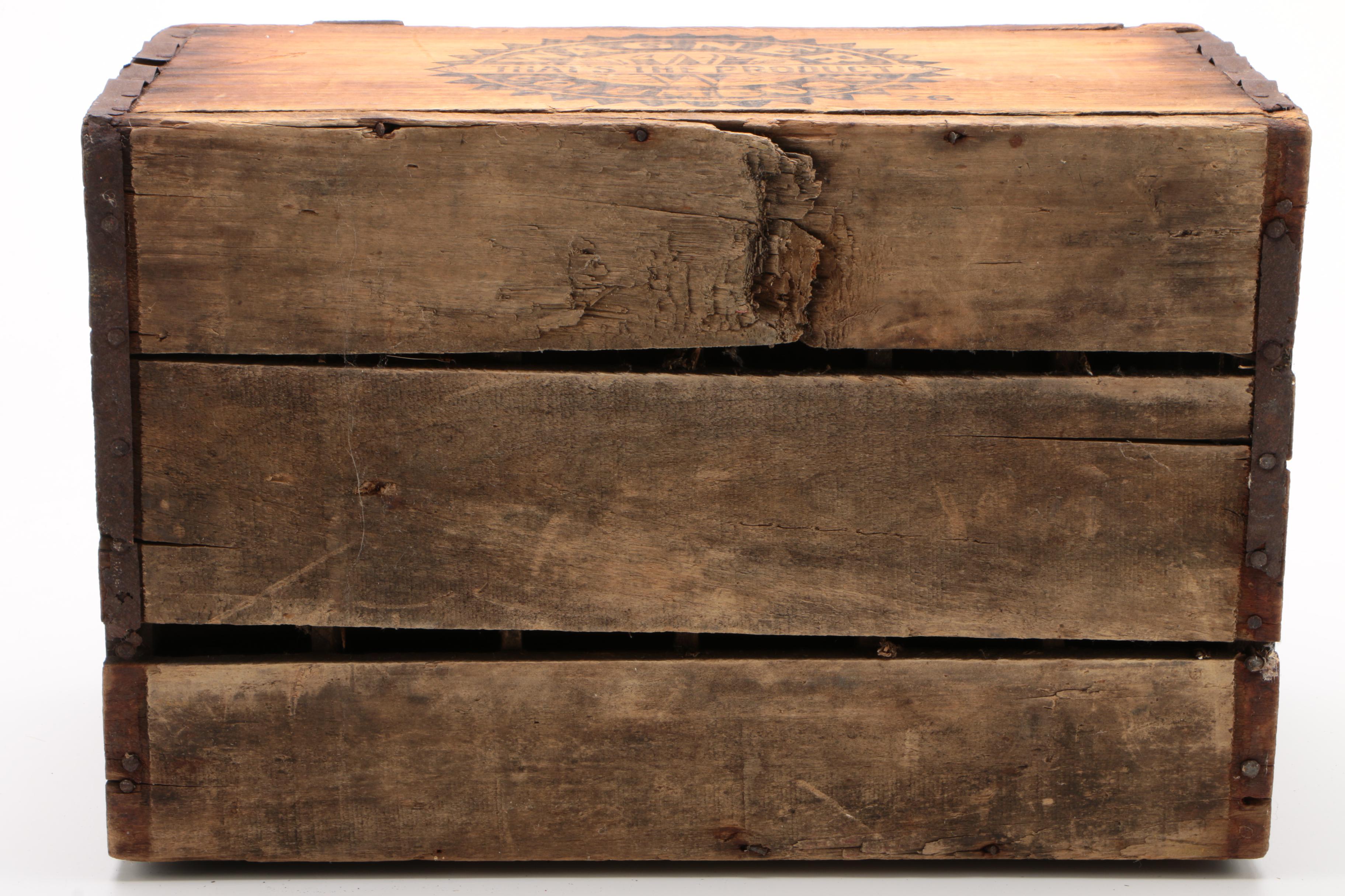 August Wagner Brewery Wood Advertising Crate, Columbus, Ohio, 1933-1937