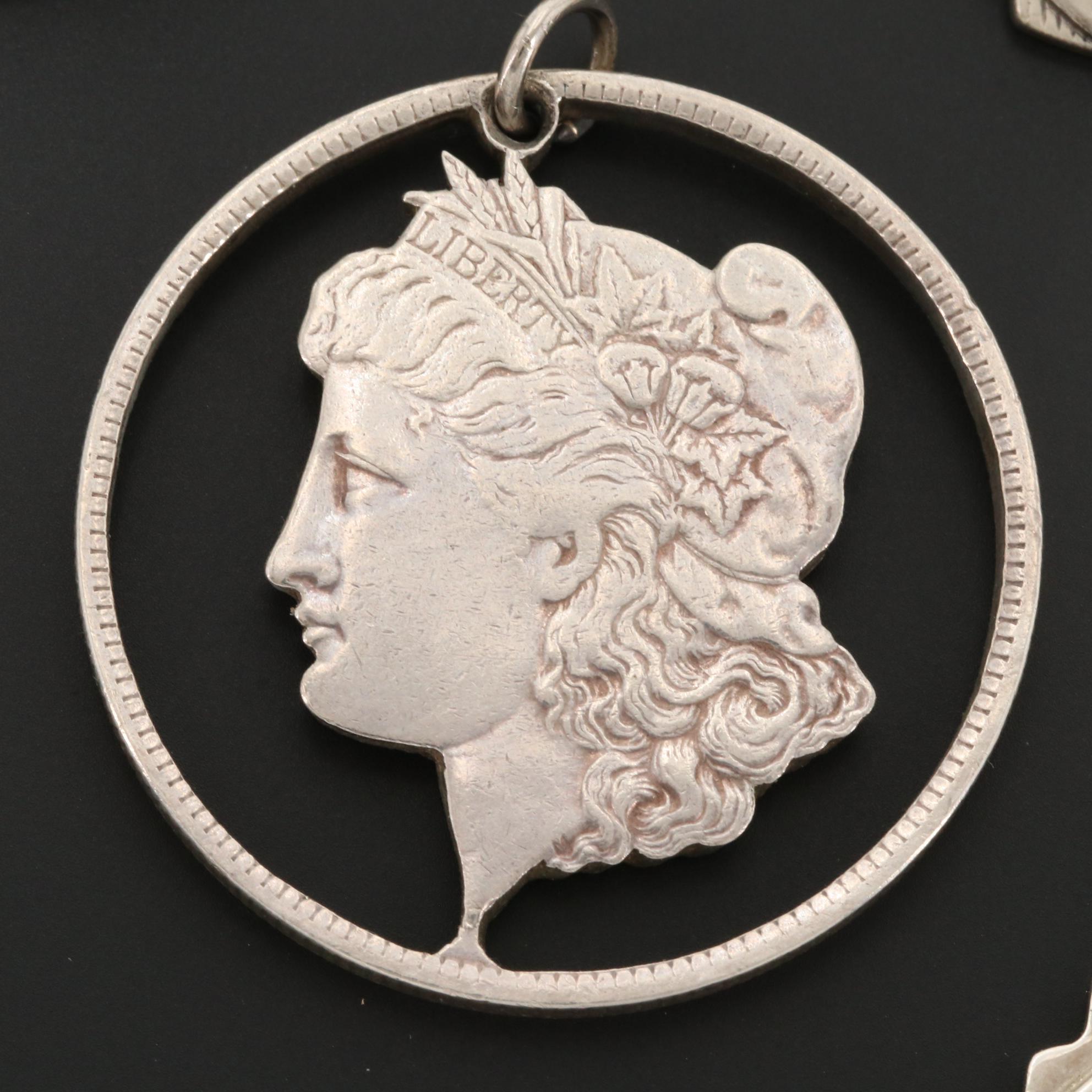 Jewelry Including Sterling, Morgan Silver Dollar and Tiffany & Co. Lapel Pin