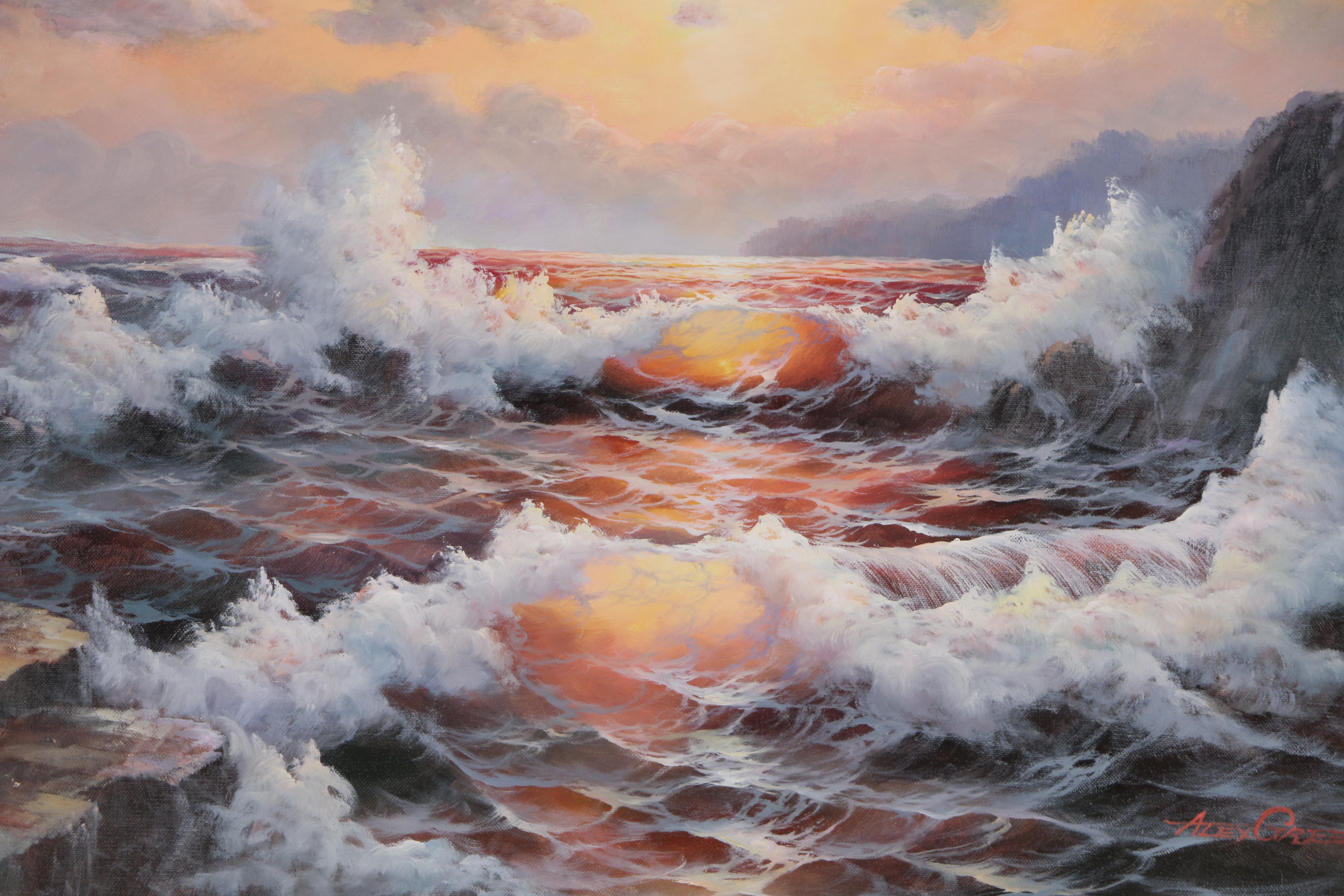 Alex Greene Seascape Oil Painting