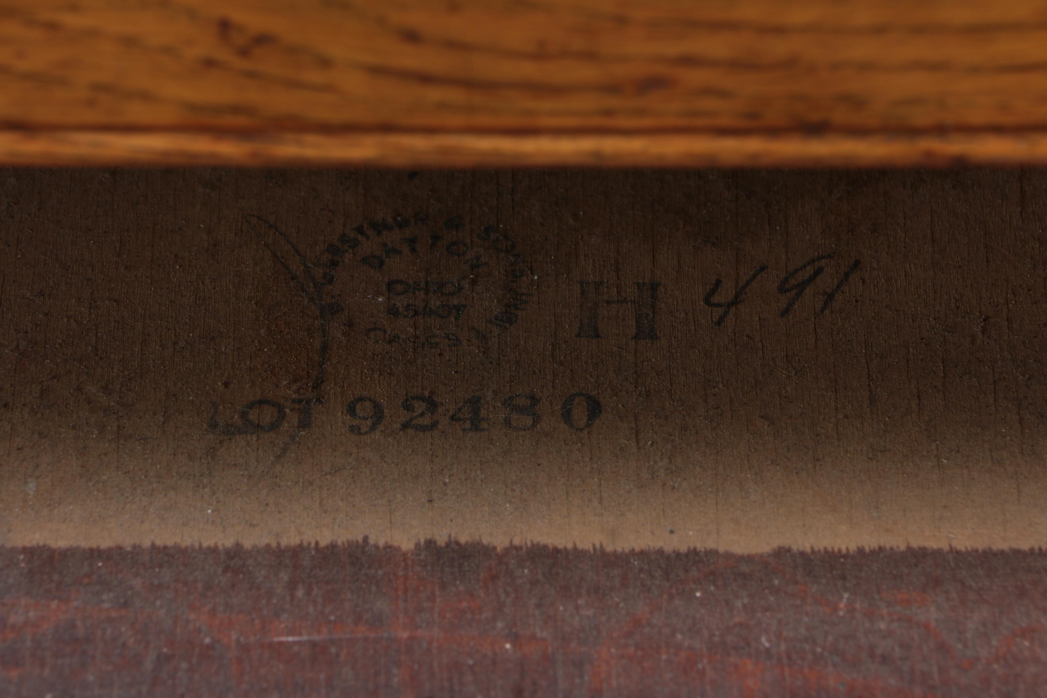 H. Gerstner & Sons Oak Wood Machinists Tool Chest, Model 042, Vintage