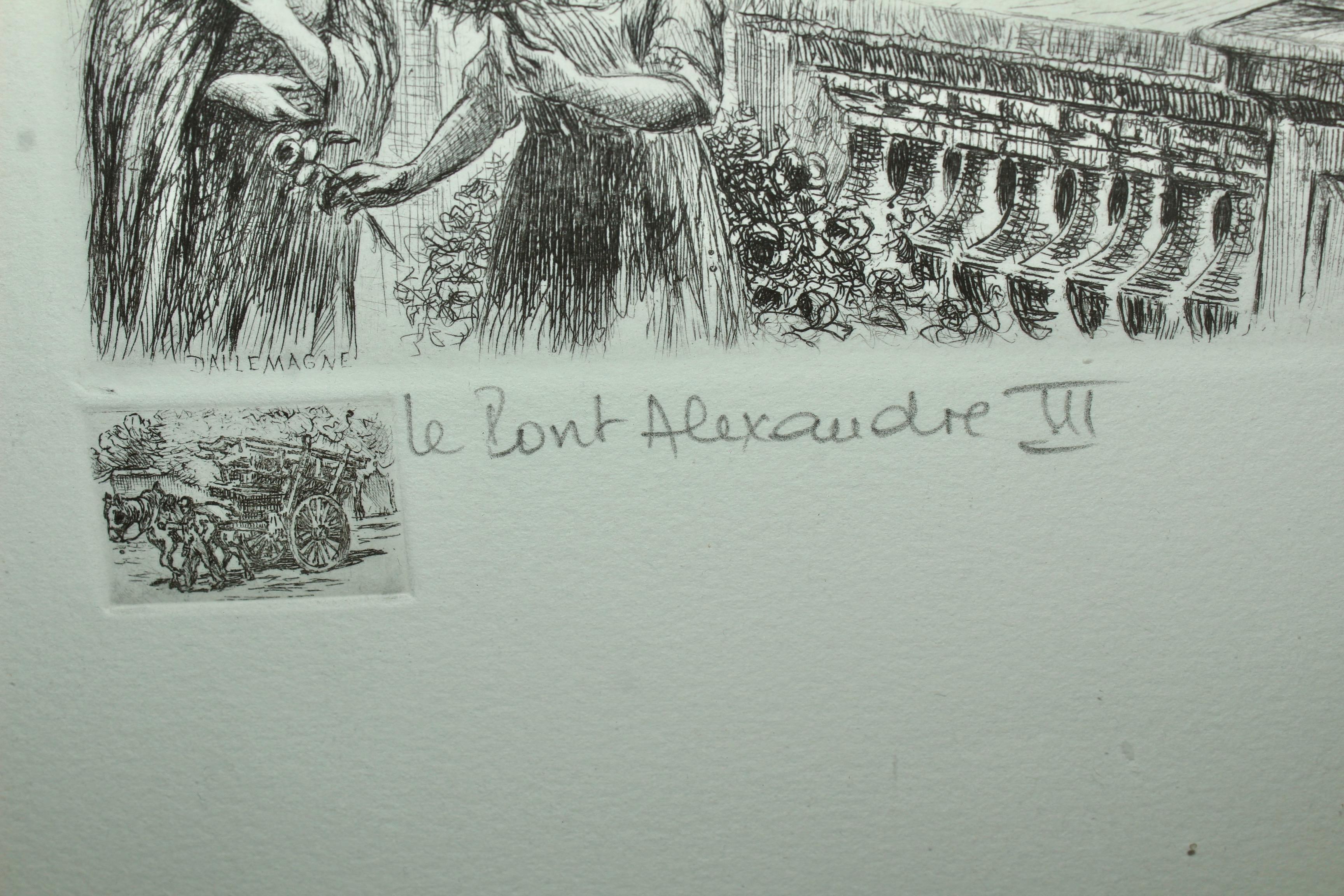 Aimé Edmond Dallemagne Paris Landscape Etchings