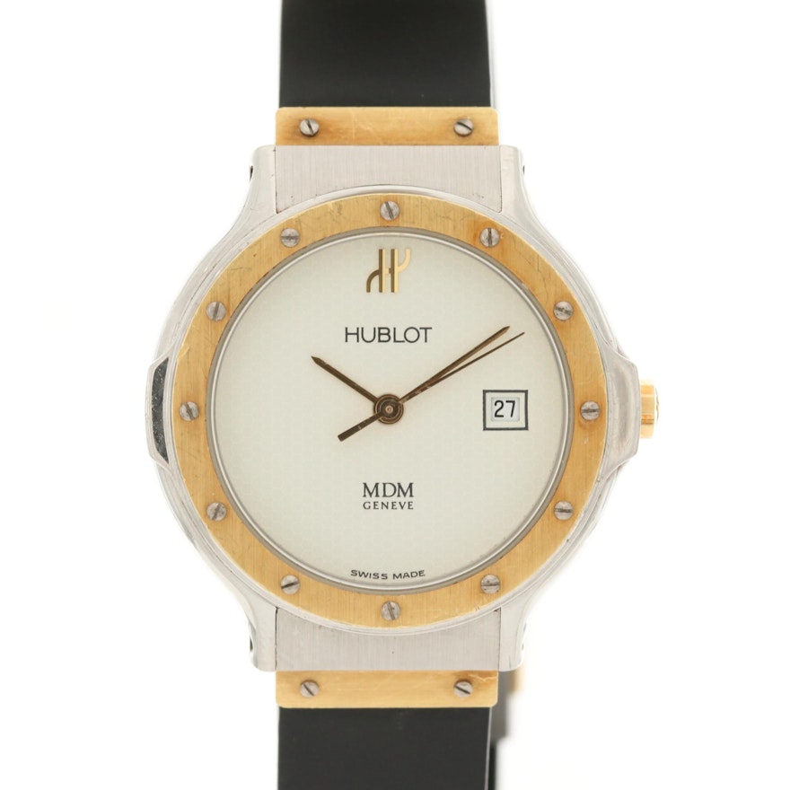 Hublot MDM Classic 18K Gold and Stainless Steel Quartz Wristwatch
