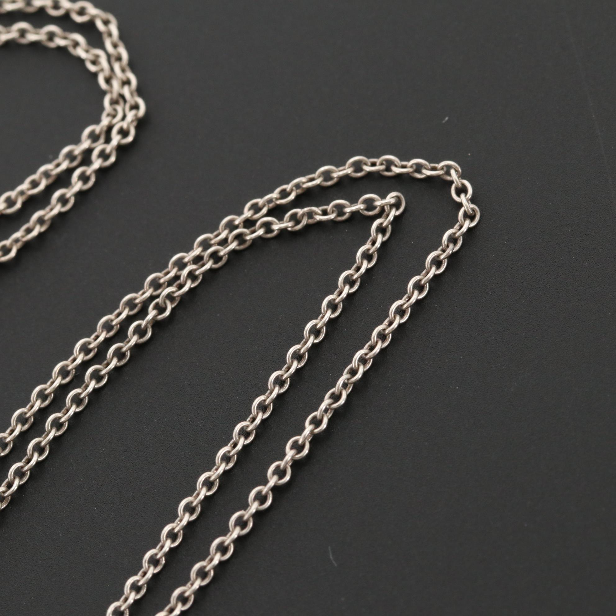 Tiffany & Co. Sterling Silver Anchor Pendant Necklace