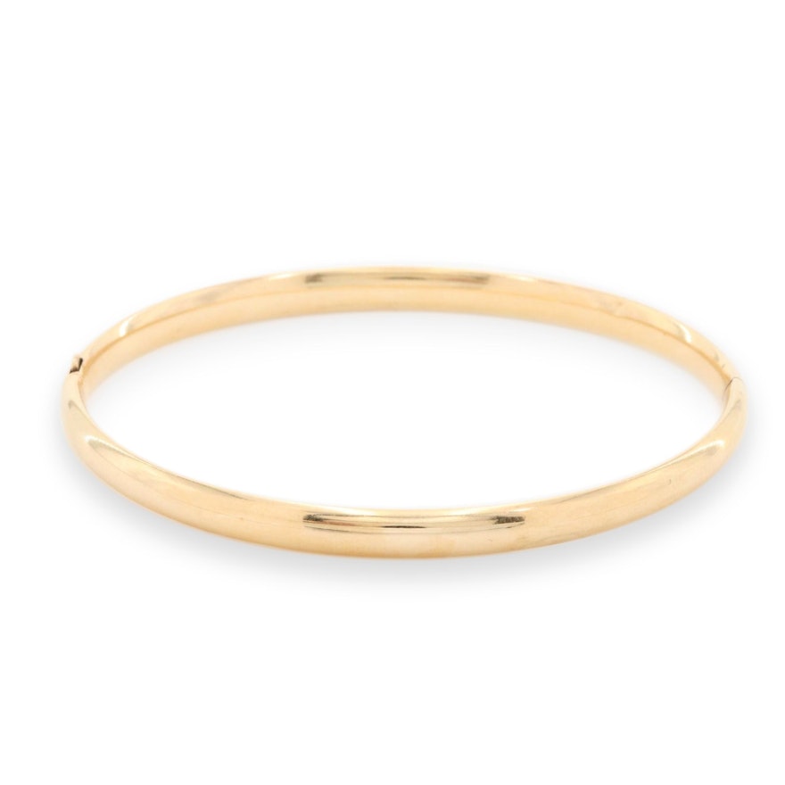 14K Yellow Gold Bangle Bracelet