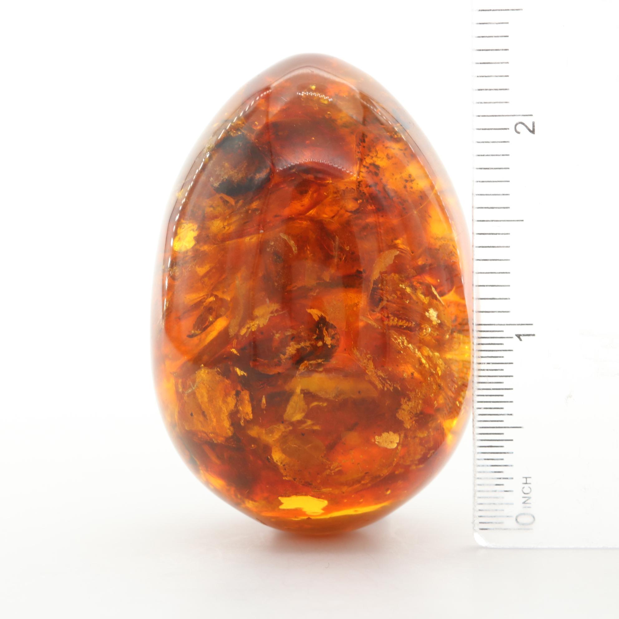 835 Silver Amber Pendant on Sterling Chain with Loose Pressed Amber in Copal