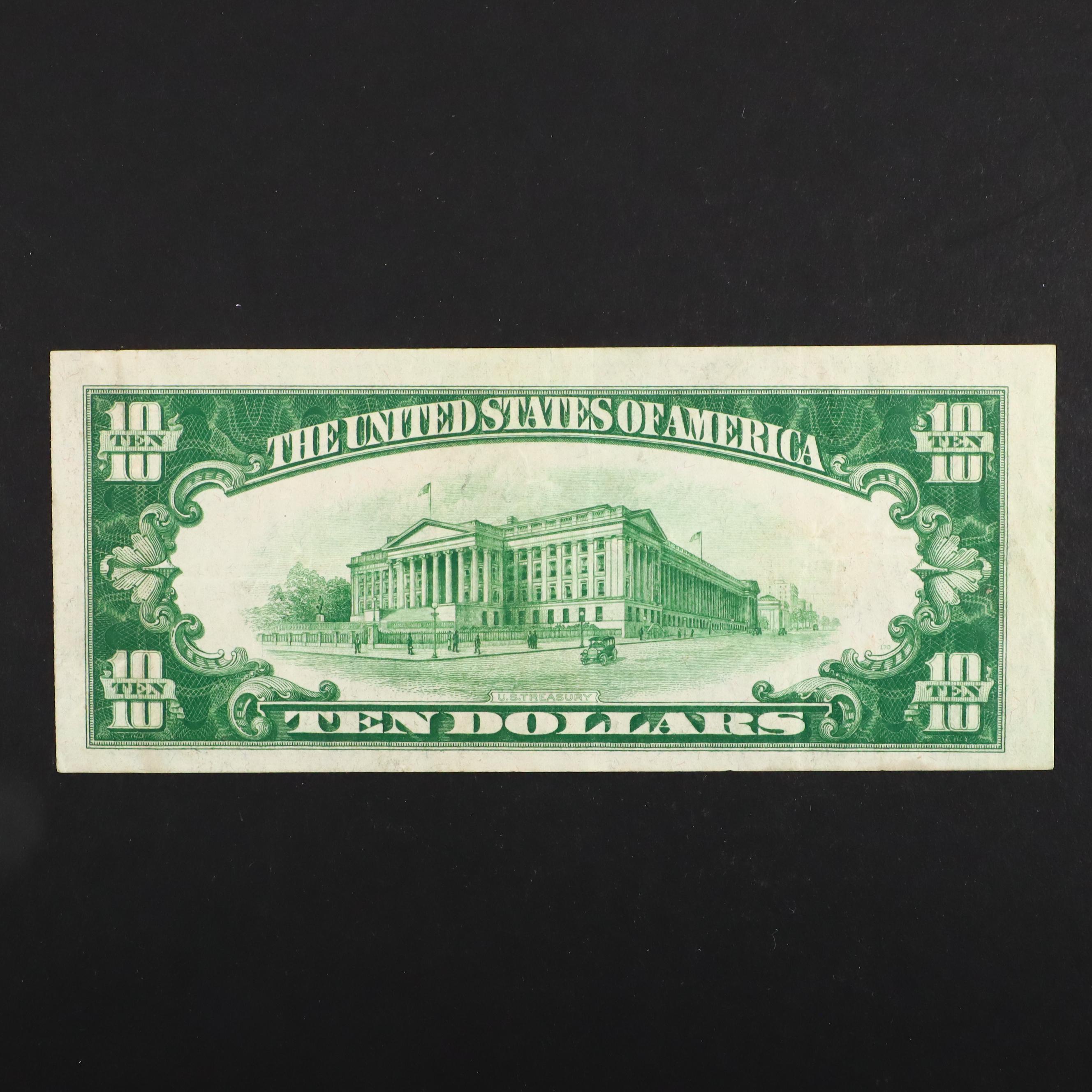 Series of 1928 $10 Gold Seal Gold Certificate