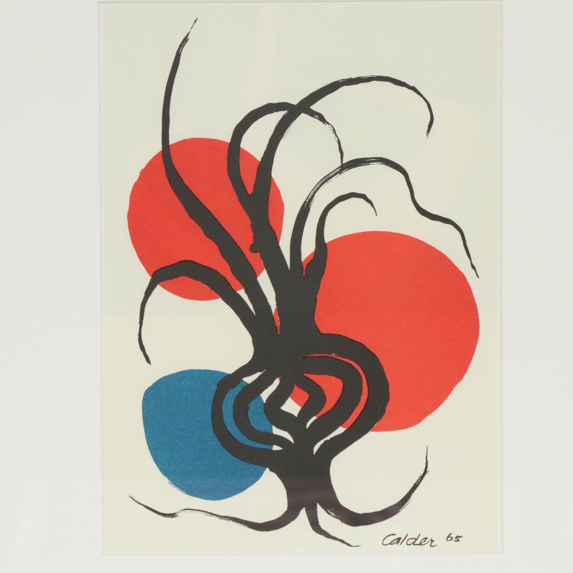 Alexander Calder Color Lithograph for Galerie Adrien Maeght