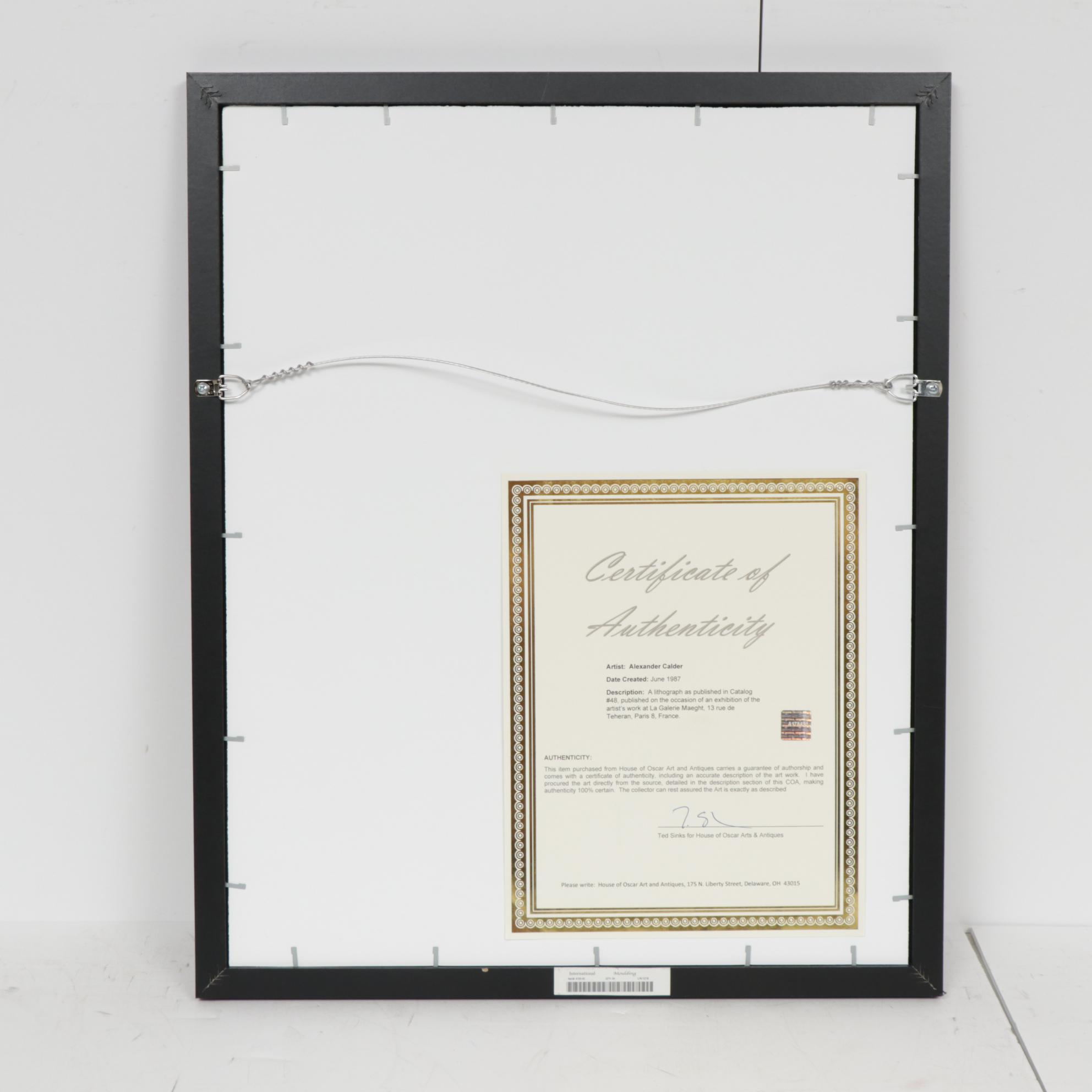 Alexander Calder Color Lithograph for Galerie Adrien Maeght