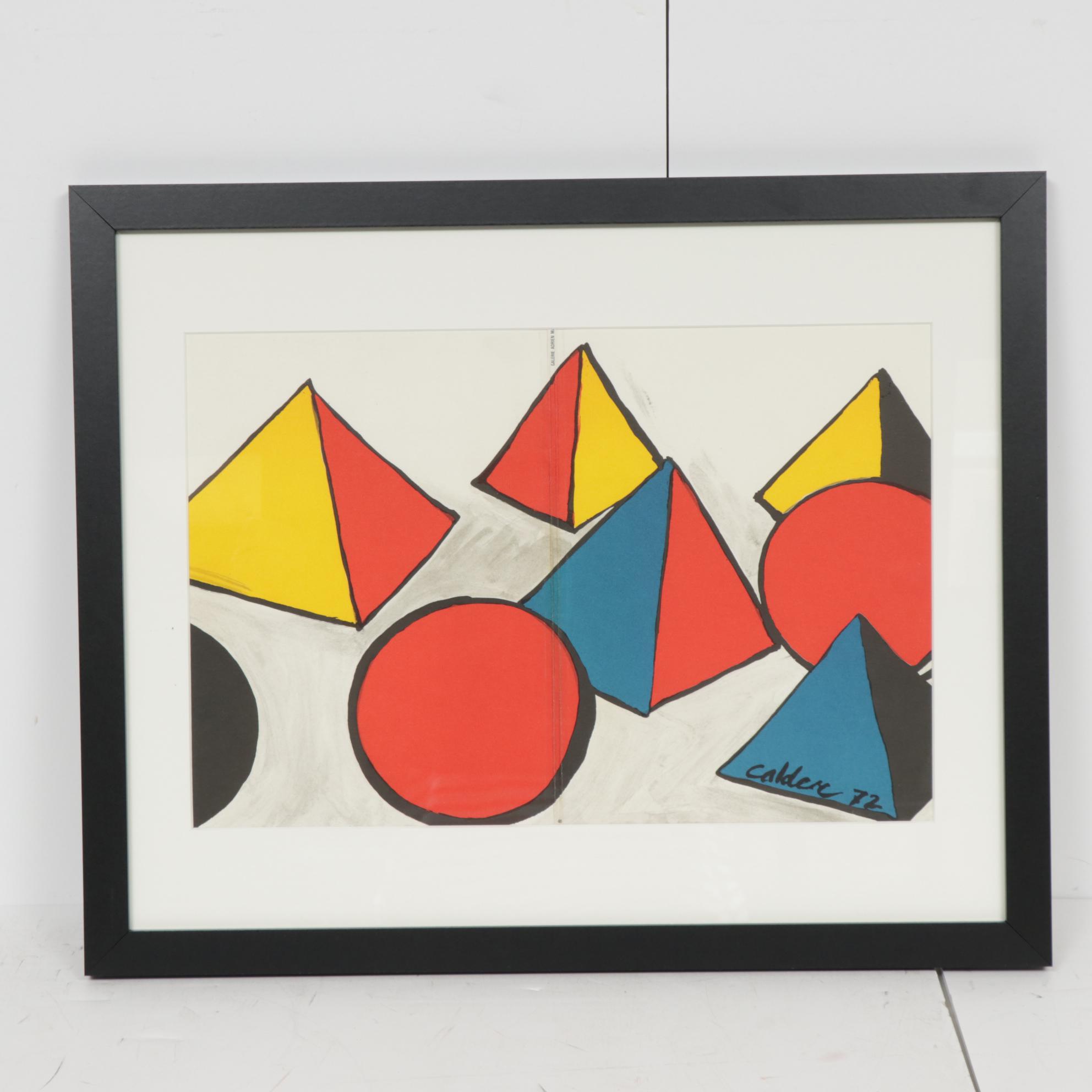 Alexander Calder Color Lithograph for Galerie Adrien Maeght