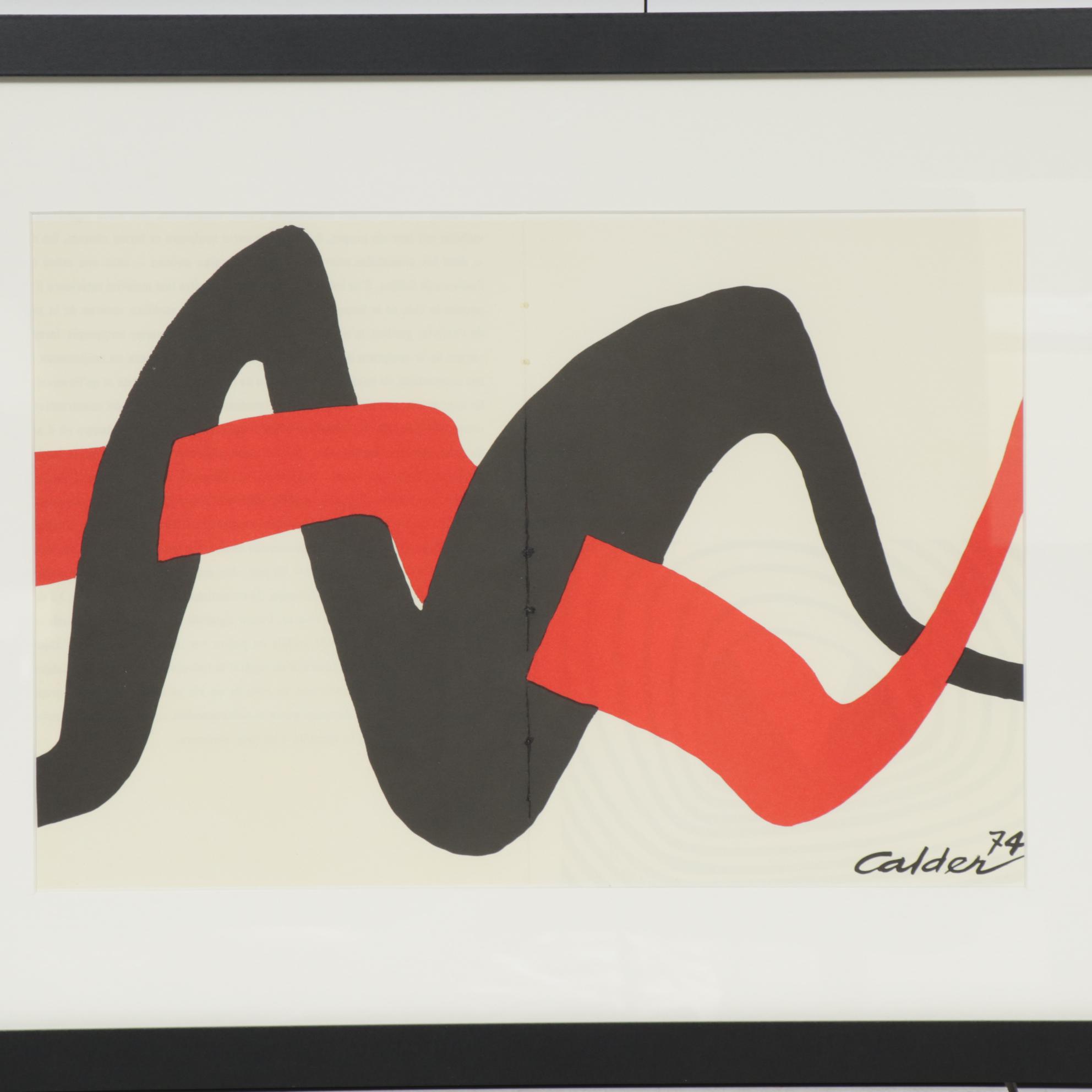 Alexander Calder Color Lithograph for Galerie Adrien Maeght