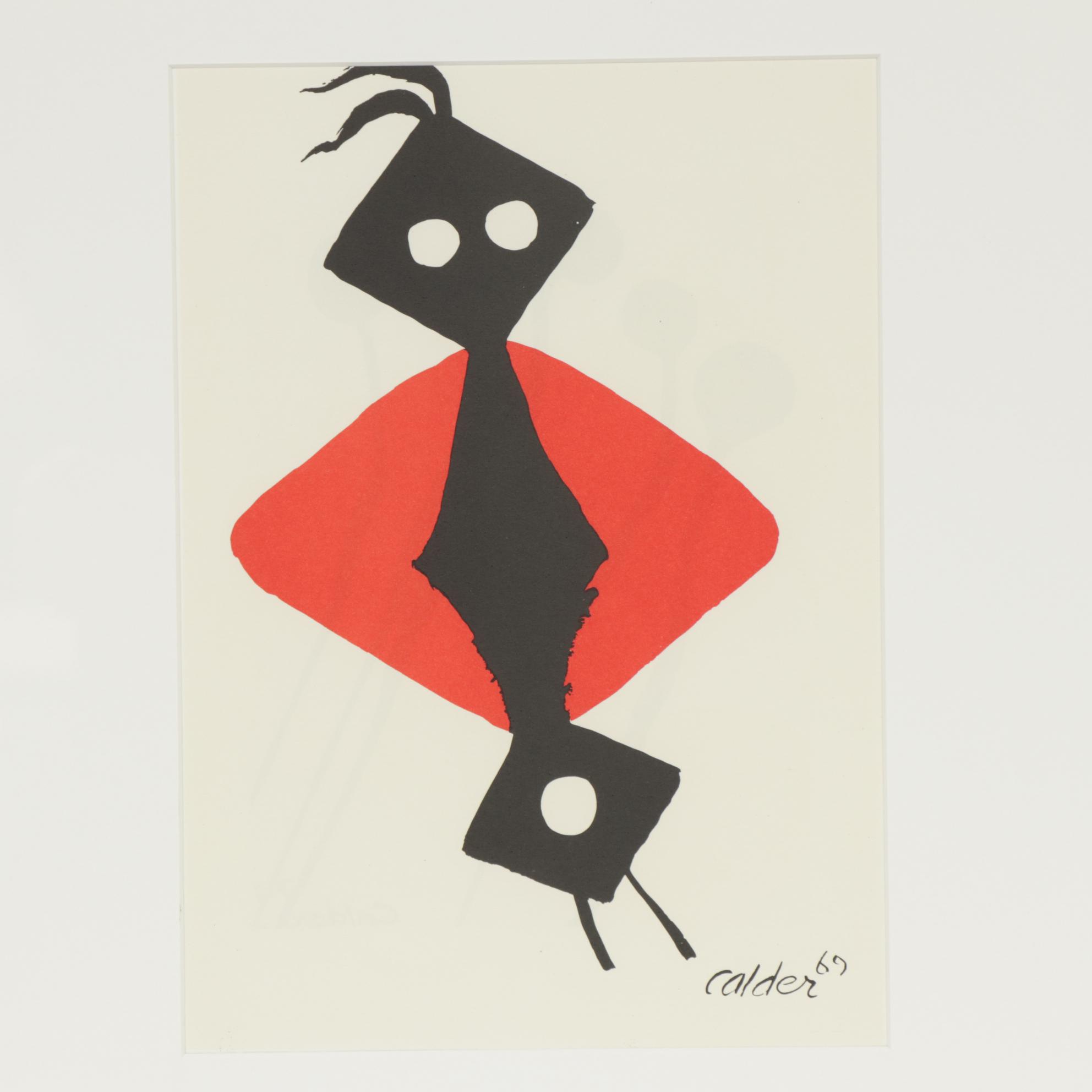 Alexander Calder Color Lithograph for Galerie Adrien Maeght