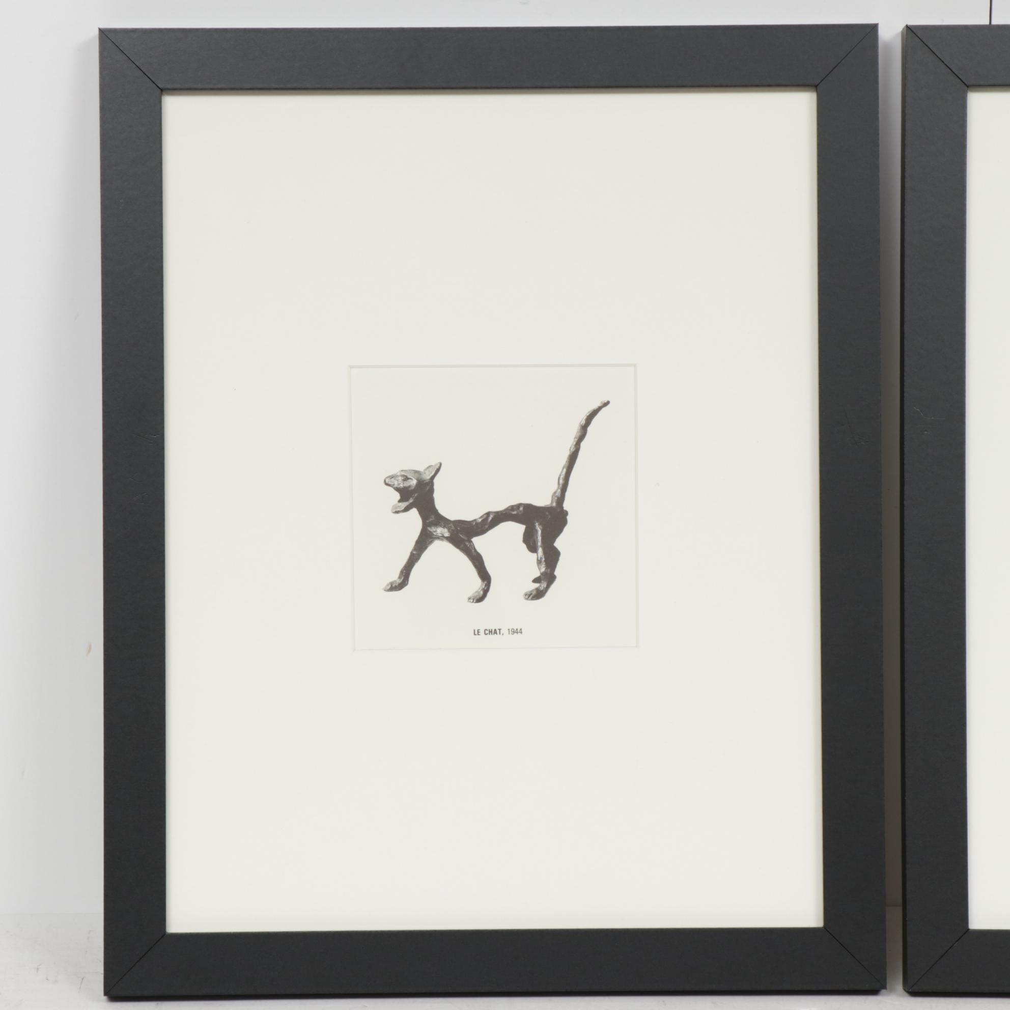 Alexander Calder Sculpture Lithographs "Le Chat" and "Éléphant"
