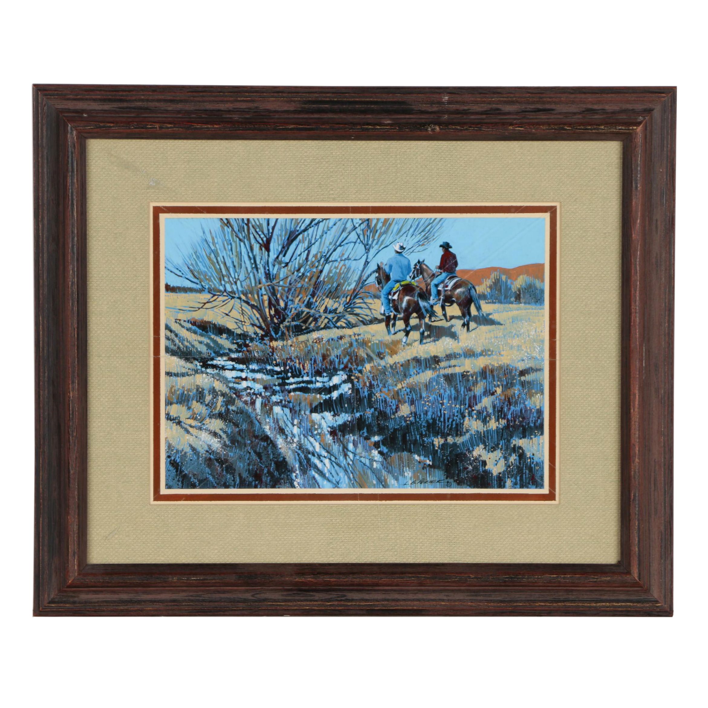 Lawrence Benjamin Porter Gouache Painting "End of Summer"