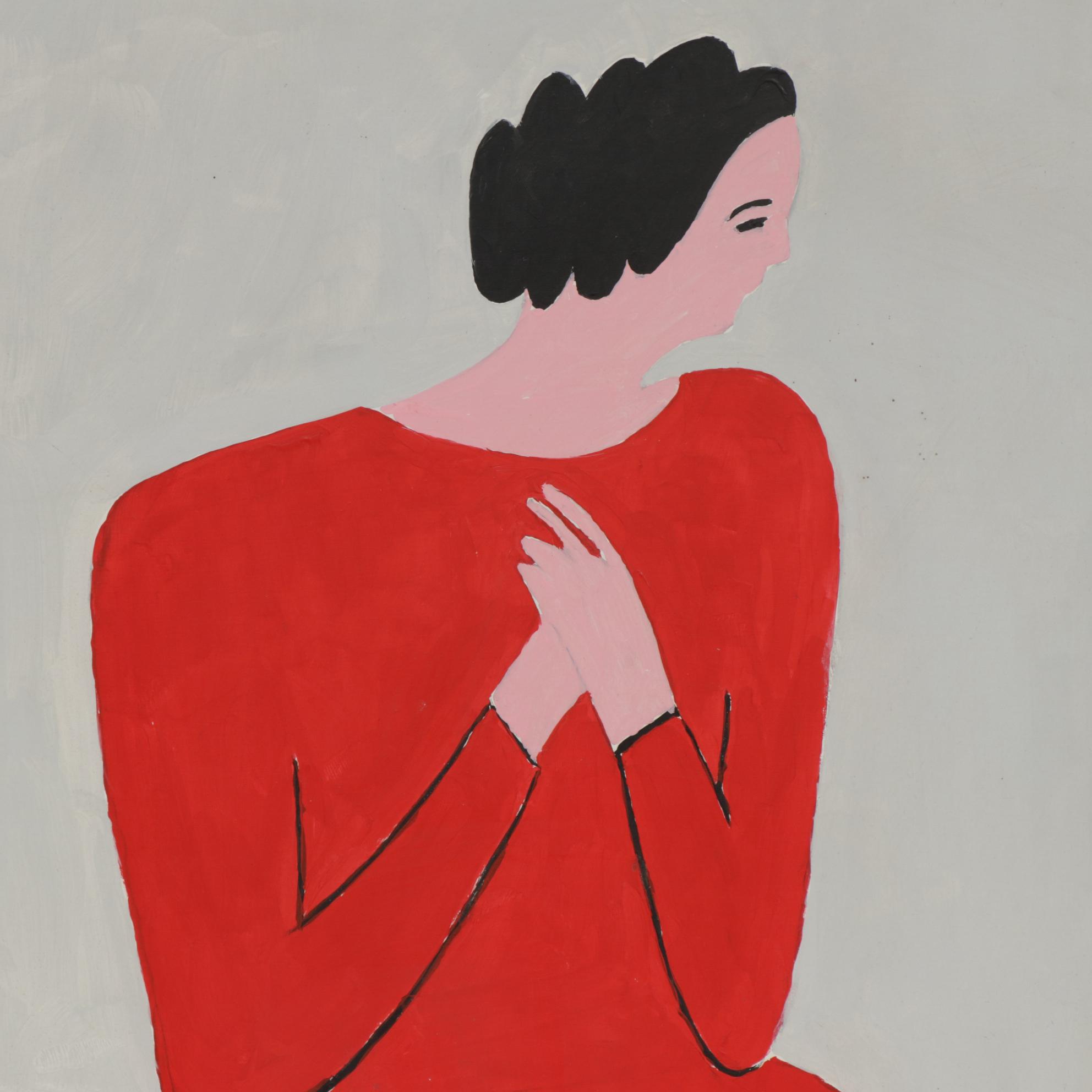 Dellard Cassity Jr. Portrait of Woman Oil Painting, Mid 20th Century