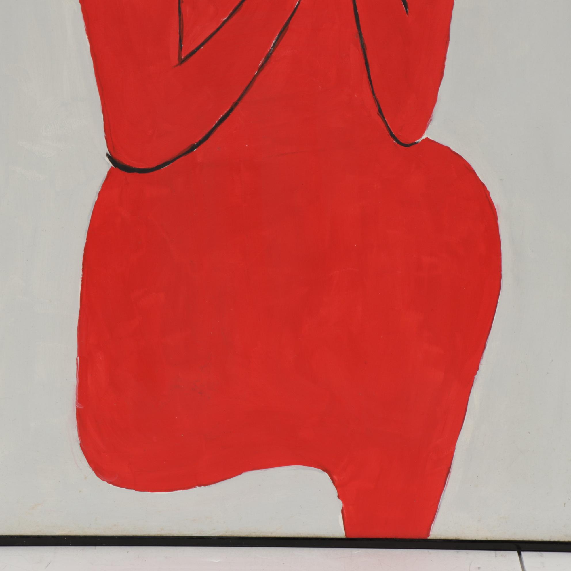 Dellard Cassity Jr. Portrait of Woman Oil Painting, Mid 20th Century