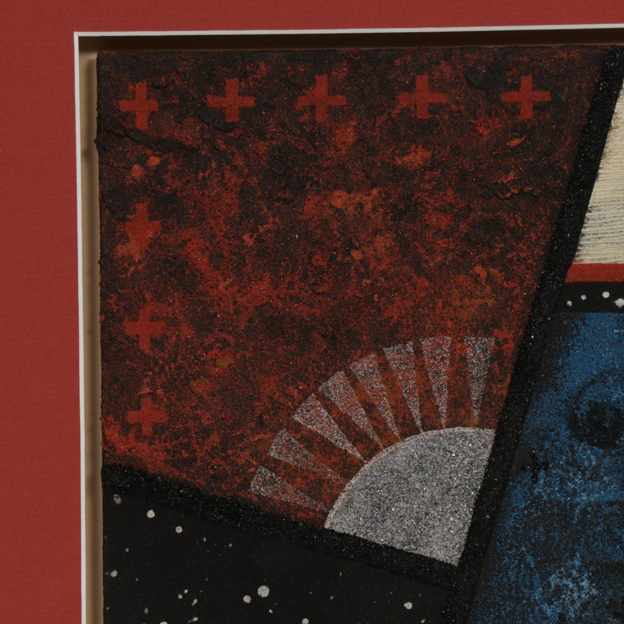 Joe Ben Jr. Navajo Sand Painting "Woven with Darkness"