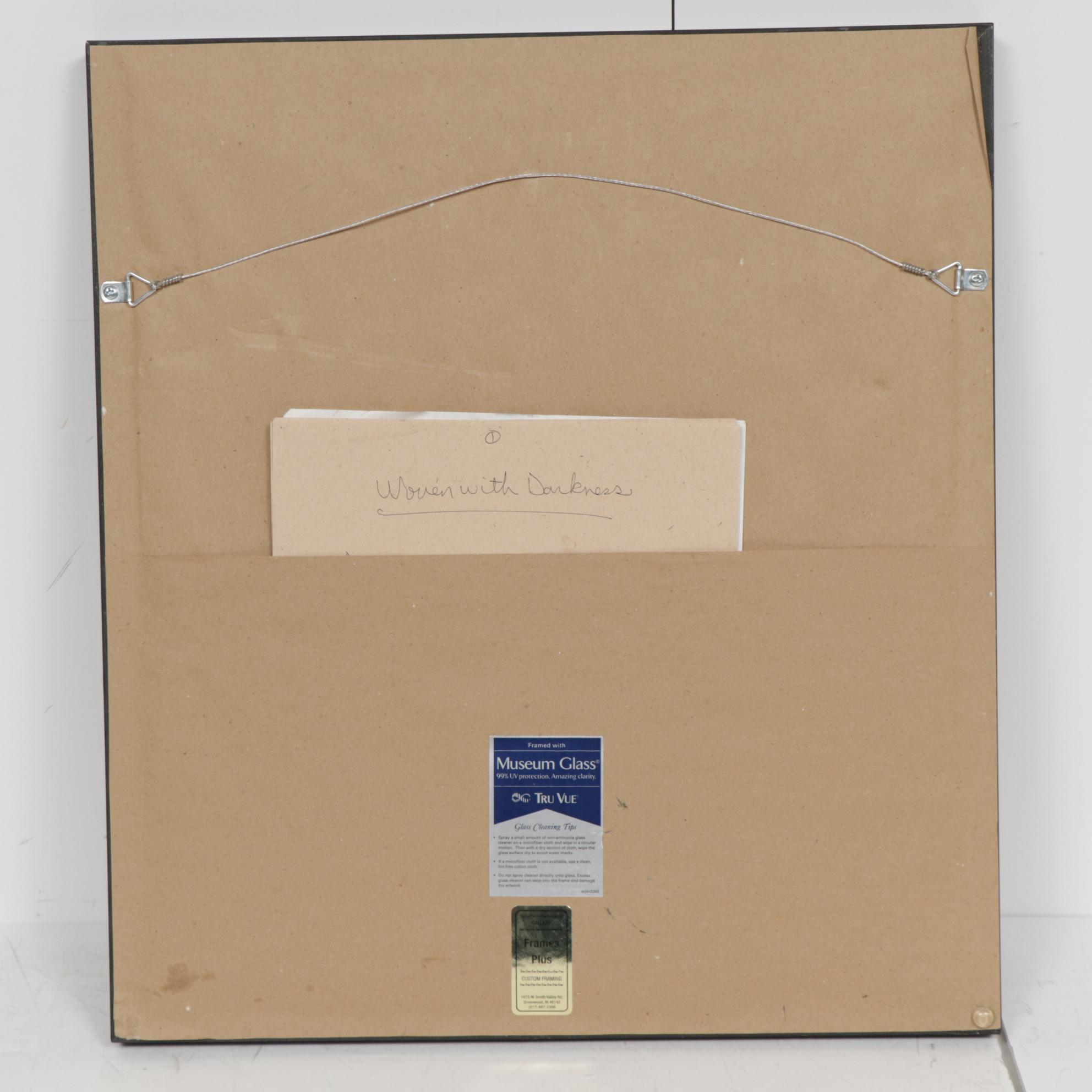 Joe Ben Jr. Navajo Sand Painting "Woven with Darkness"