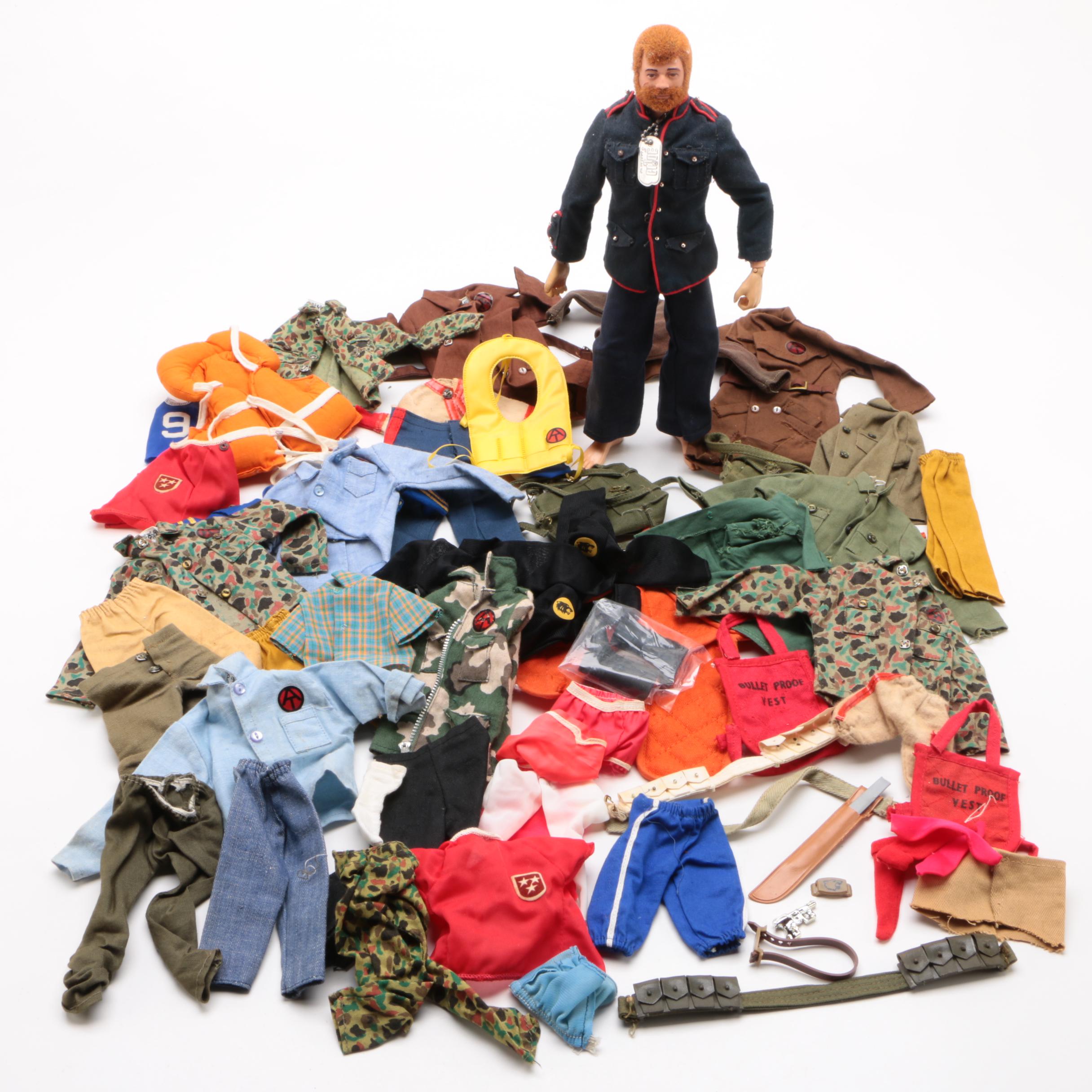 Late 1970s Bearded G.I. Joe with Accessories