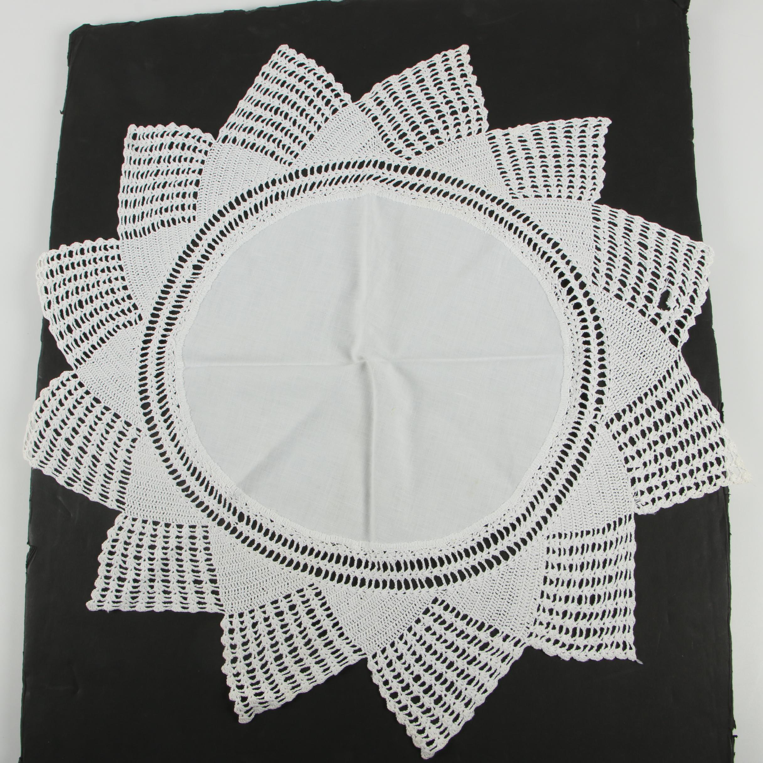 Embroidered, Appliqued and Crocheted Linens and More