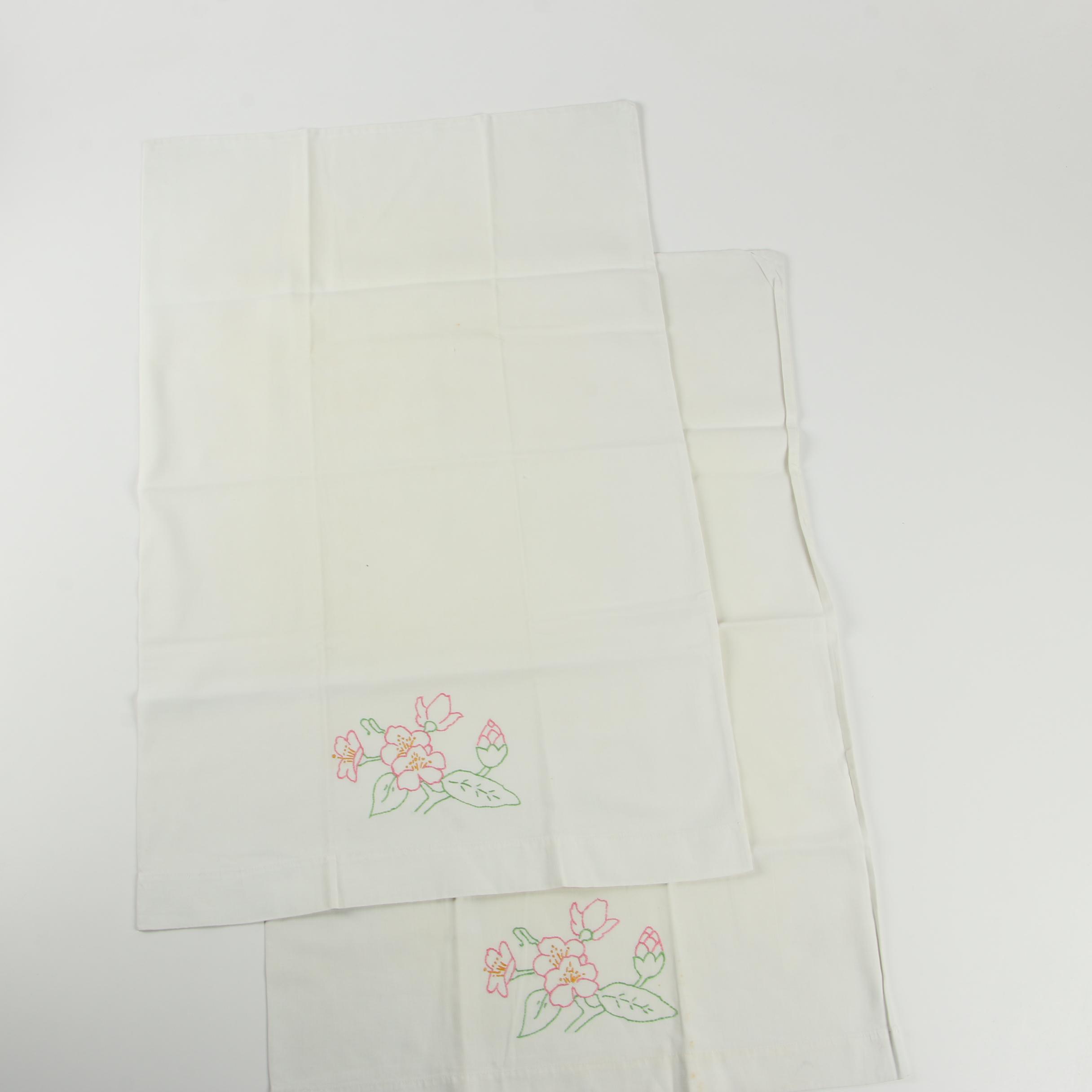 Embroidered, Appliqued and Crocheted Linens and More