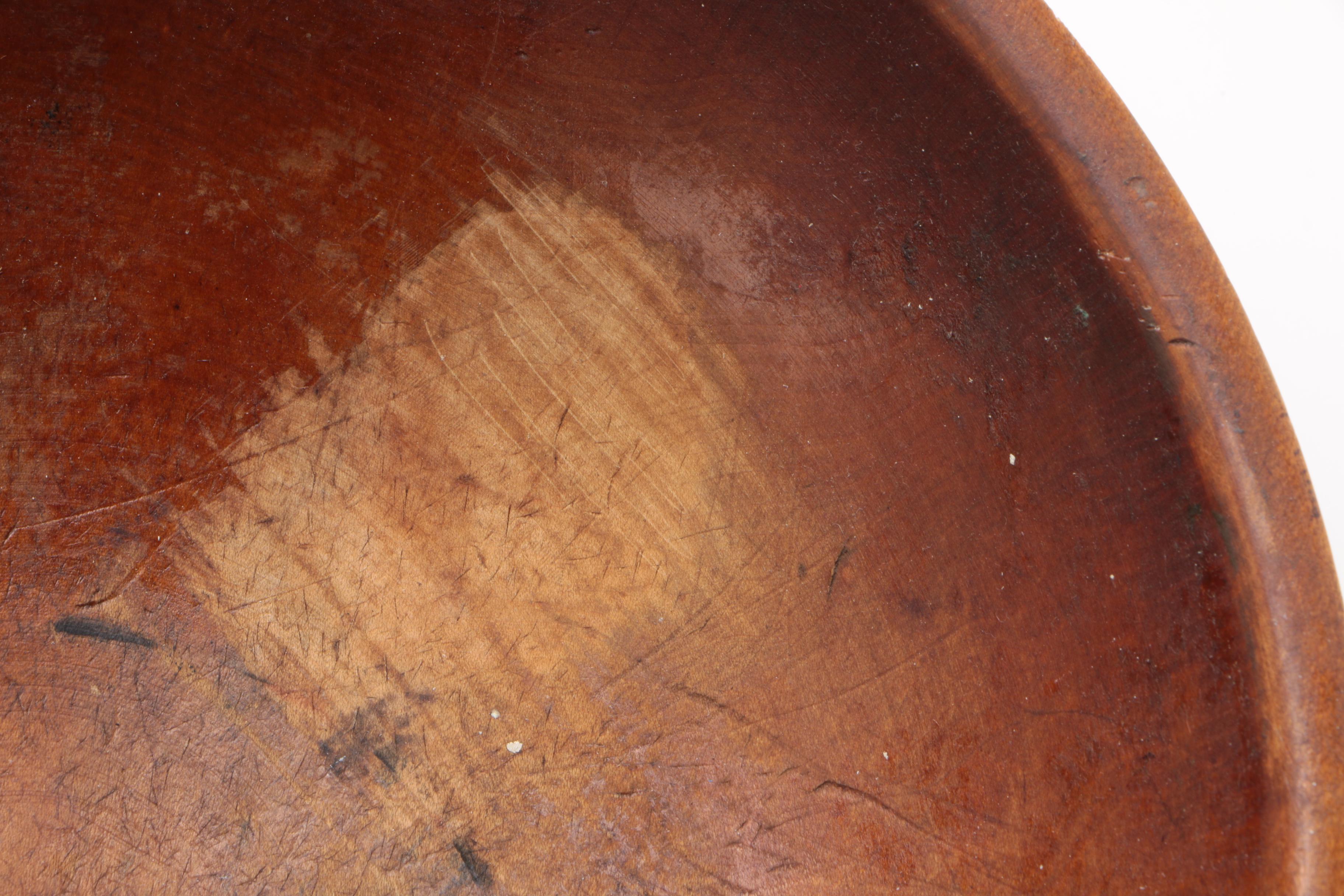 Two Primitive Wooden Dough Bowls, 19th Century