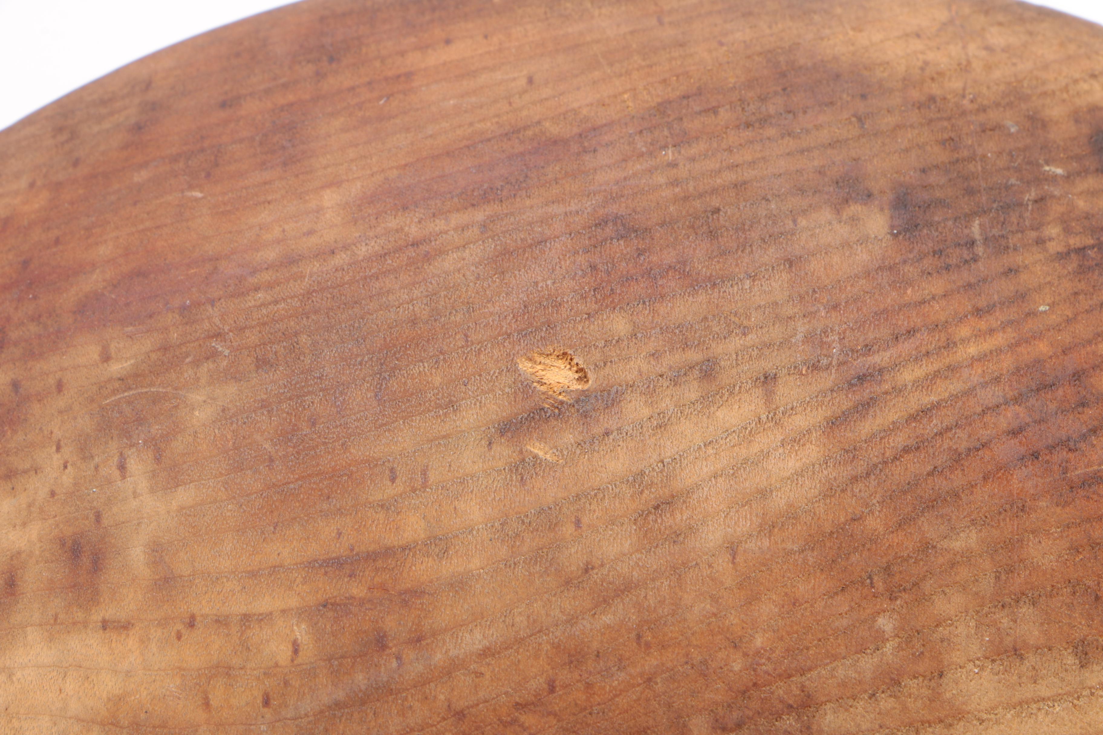 Two Primitive Wooden Dough Bowls, 19th Century