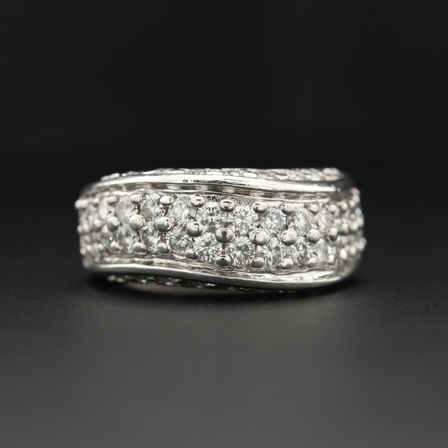 14K White Gold 2.48 CTW Diamond Ring