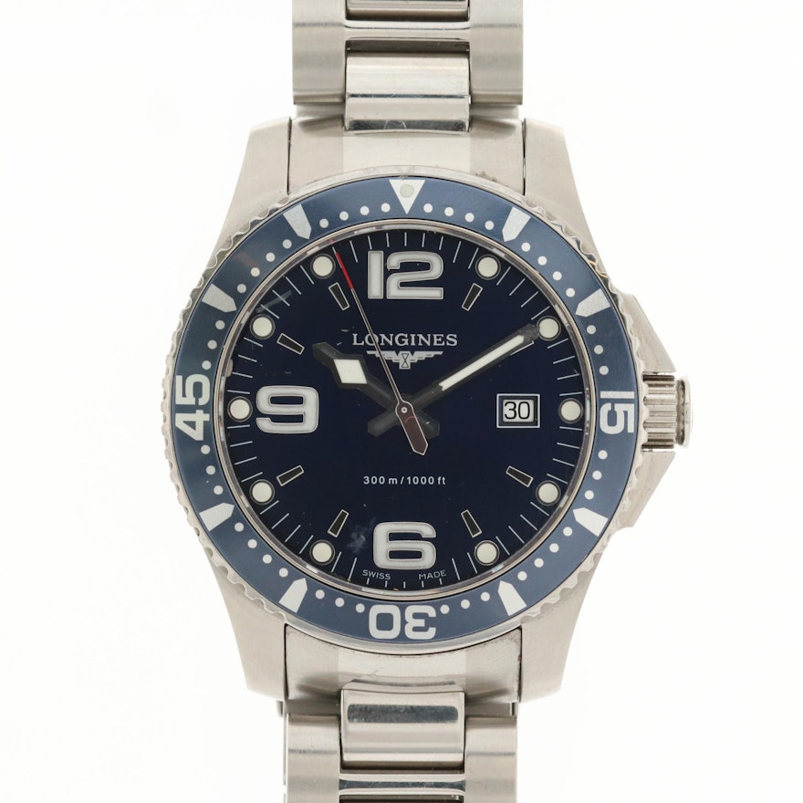 Longines Hydro Conquest Stainless Steel Wristwatch