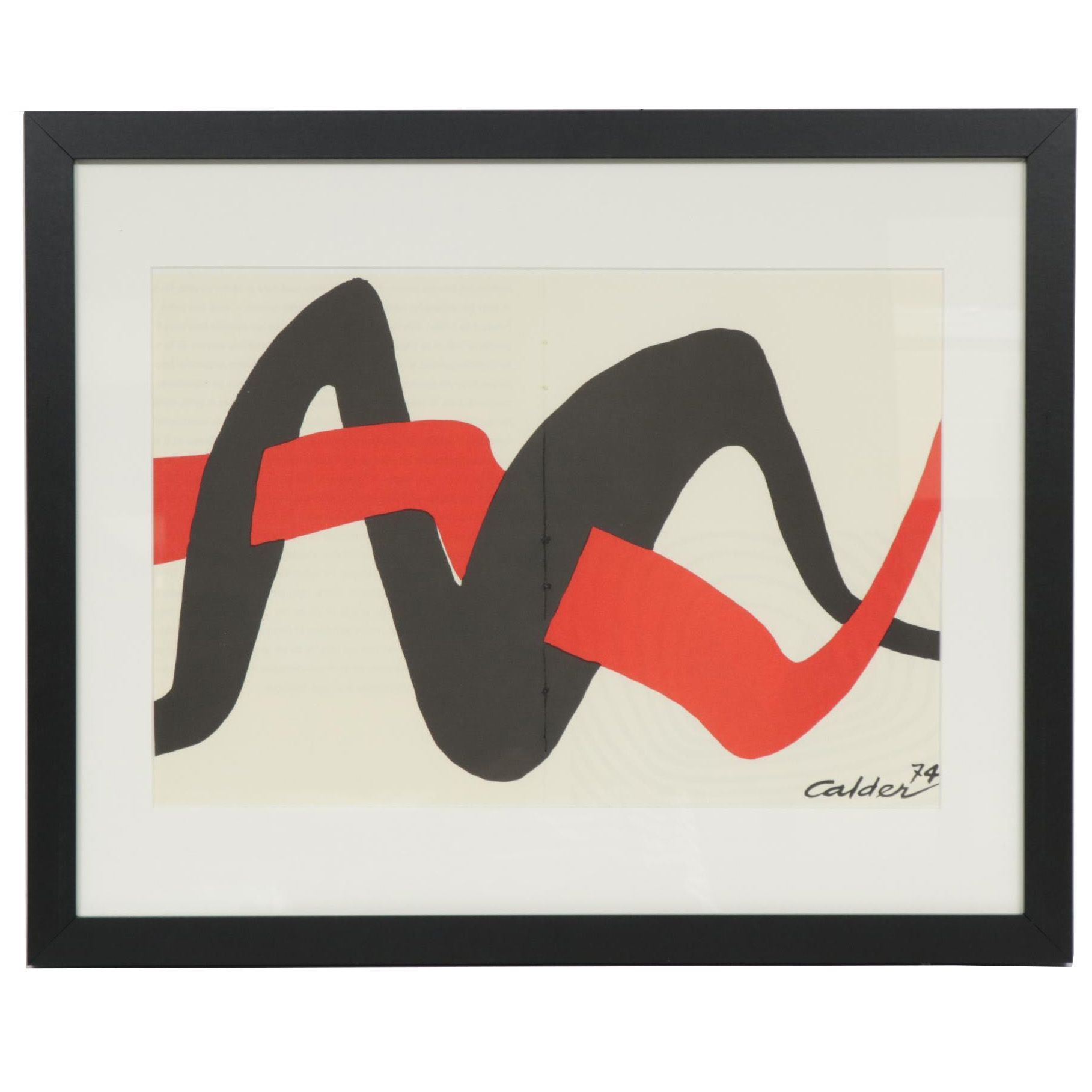 Alexander Calder Color Lithograph for Galerie Adrien Maeght