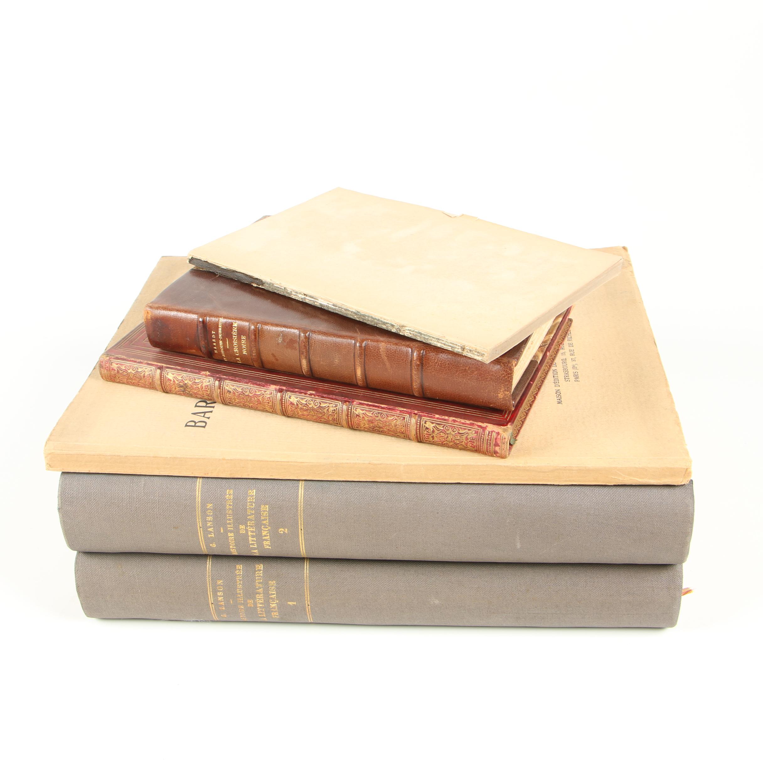 "Histoire Illustrée De La Littérature Française" and Other French Books, Antique