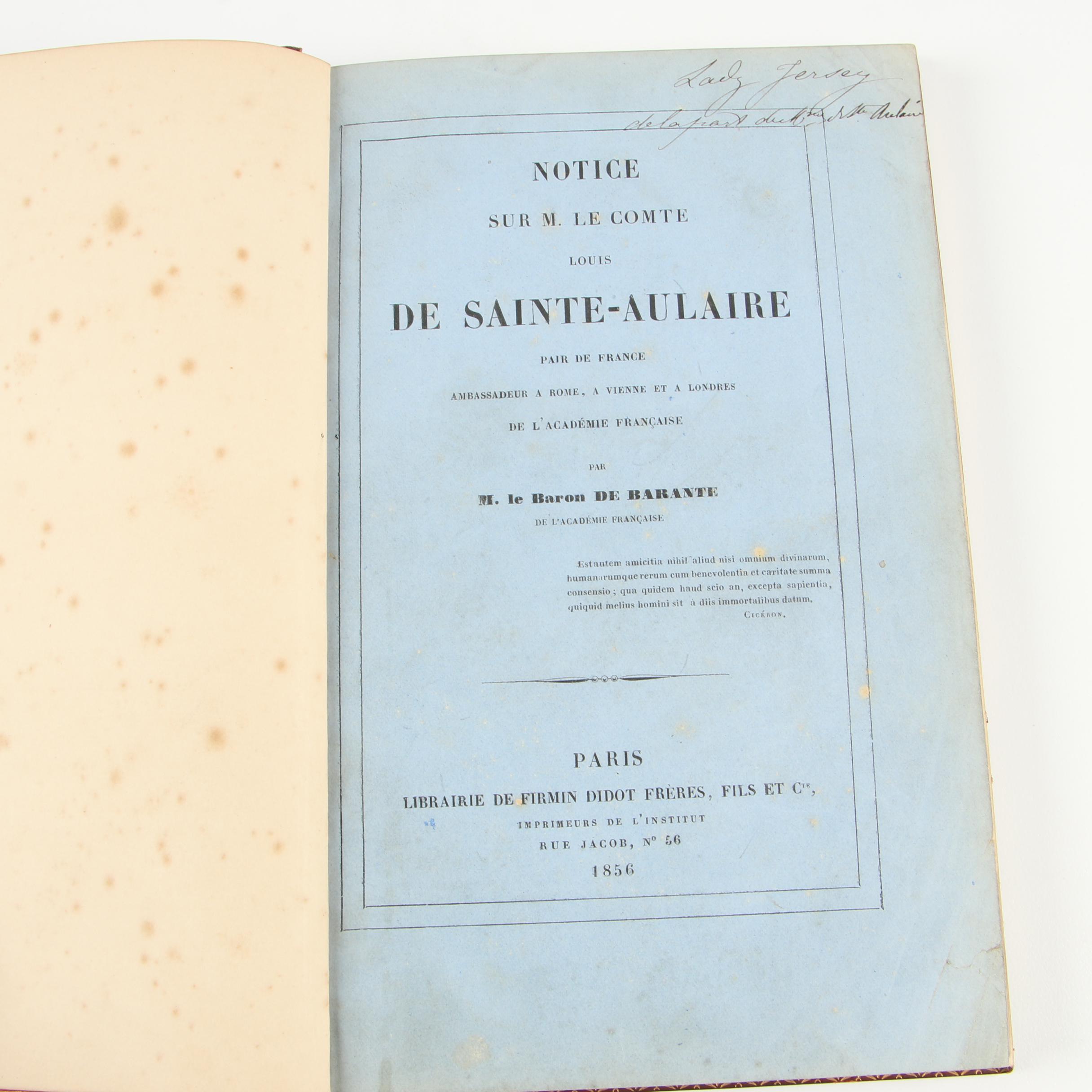 "Histoire Illustrée De La Littérature Française" and Other French Books, Antique