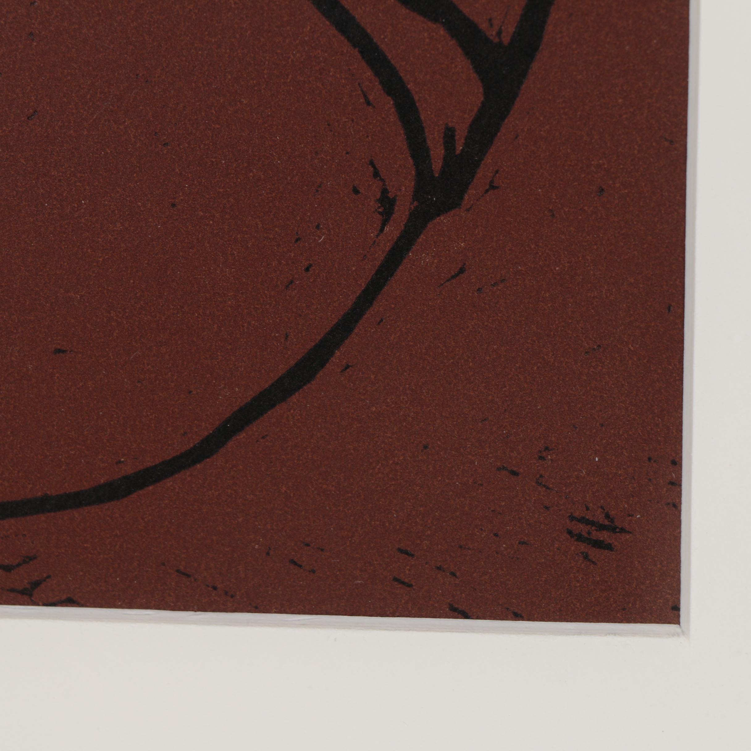 Pablo Picasso Linoleum Cut "Reclining Woman and Picador Eating Grapes", 1962