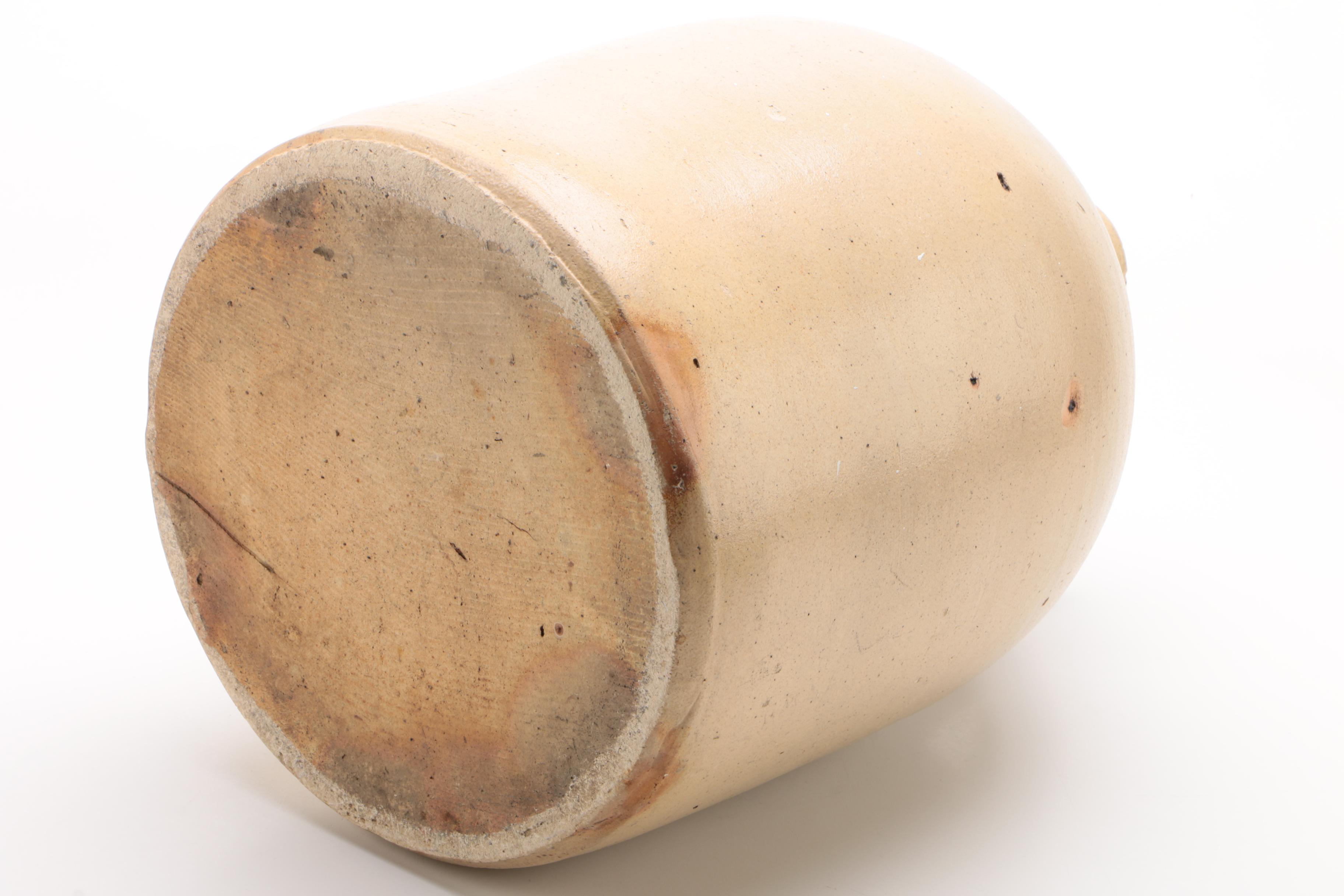 Edmunds & Co. 3 Gallon Salt-Glazed Stoneware Jug, Late 19th Century