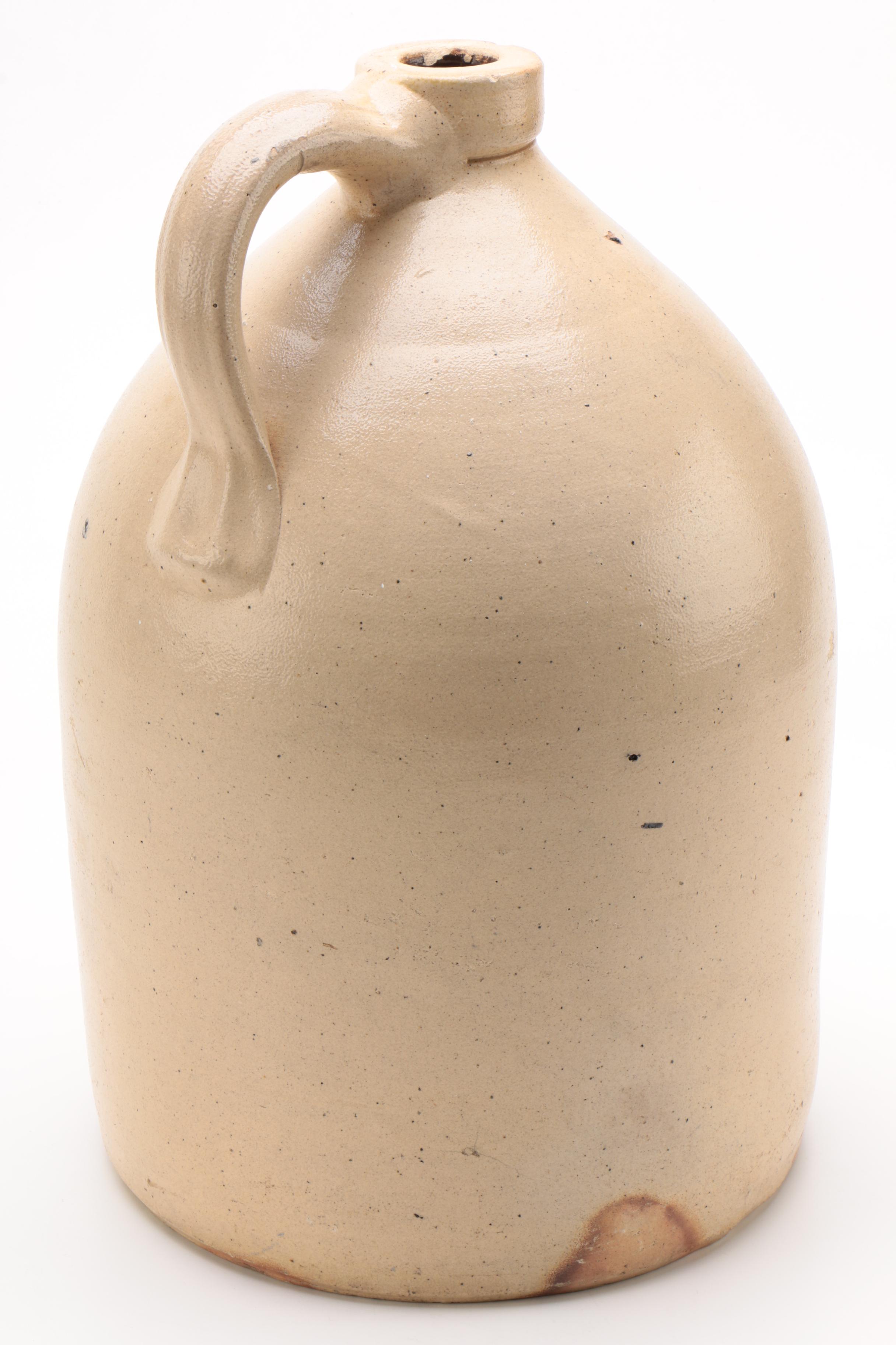 Edmunds & Co. 3 Gallon Salt-Glazed Stoneware Jug, Late 19th Century