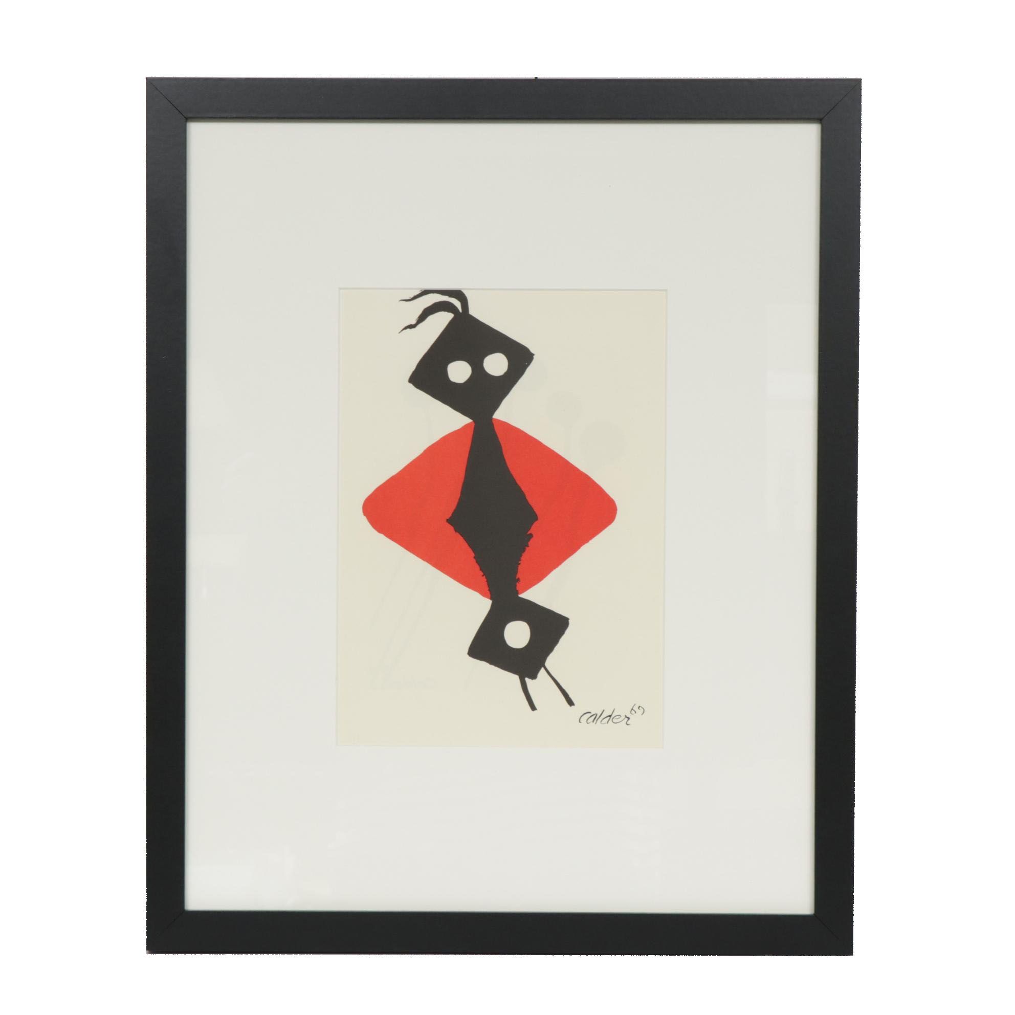Alexander Calder Color Lithograph for Galerie Adrien Maeght