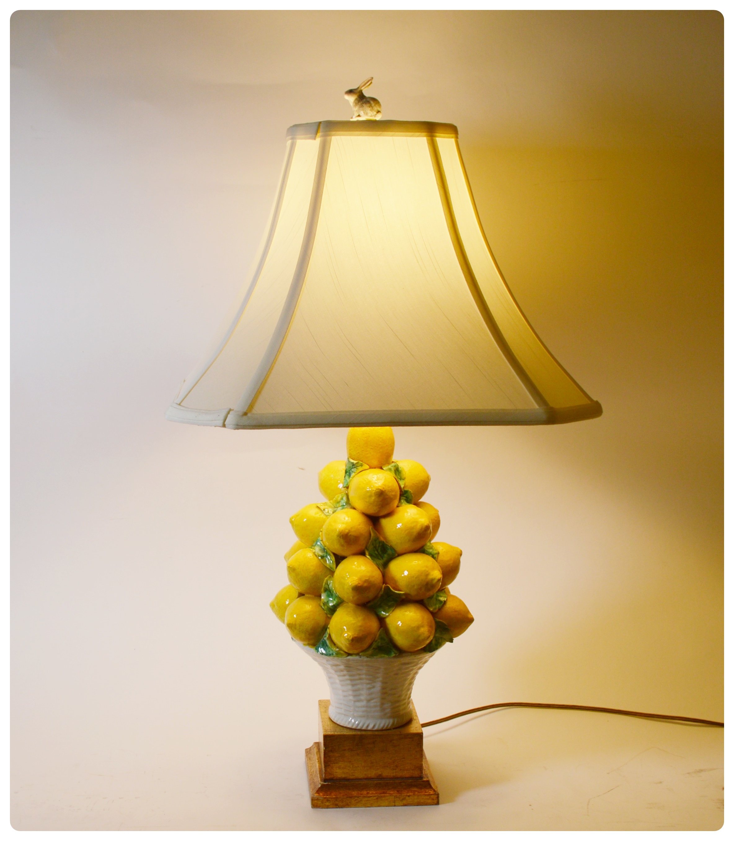Ceramic Lemon Topiary Table Lamp, Late 20th Century