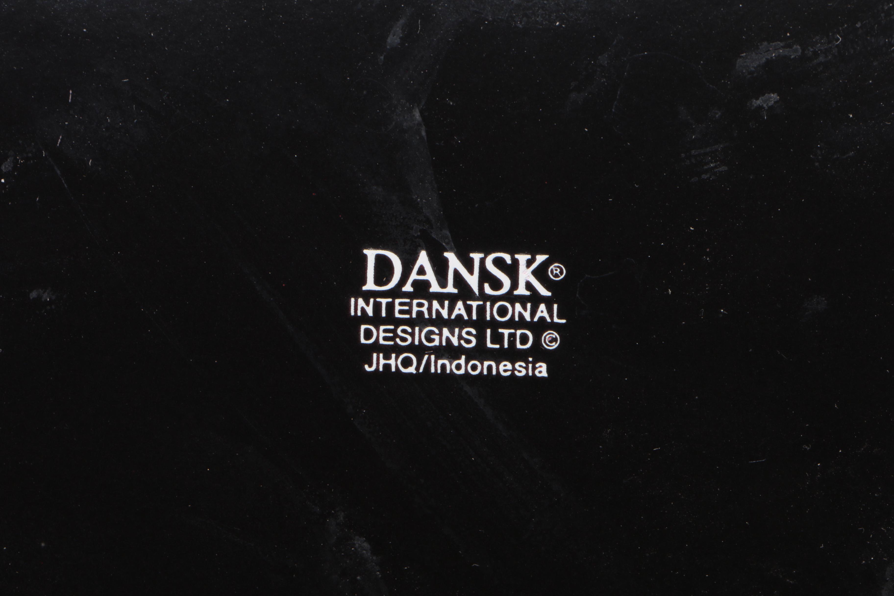 Dansk Red and Navy Enameled Cast Iron Dutch Ovens