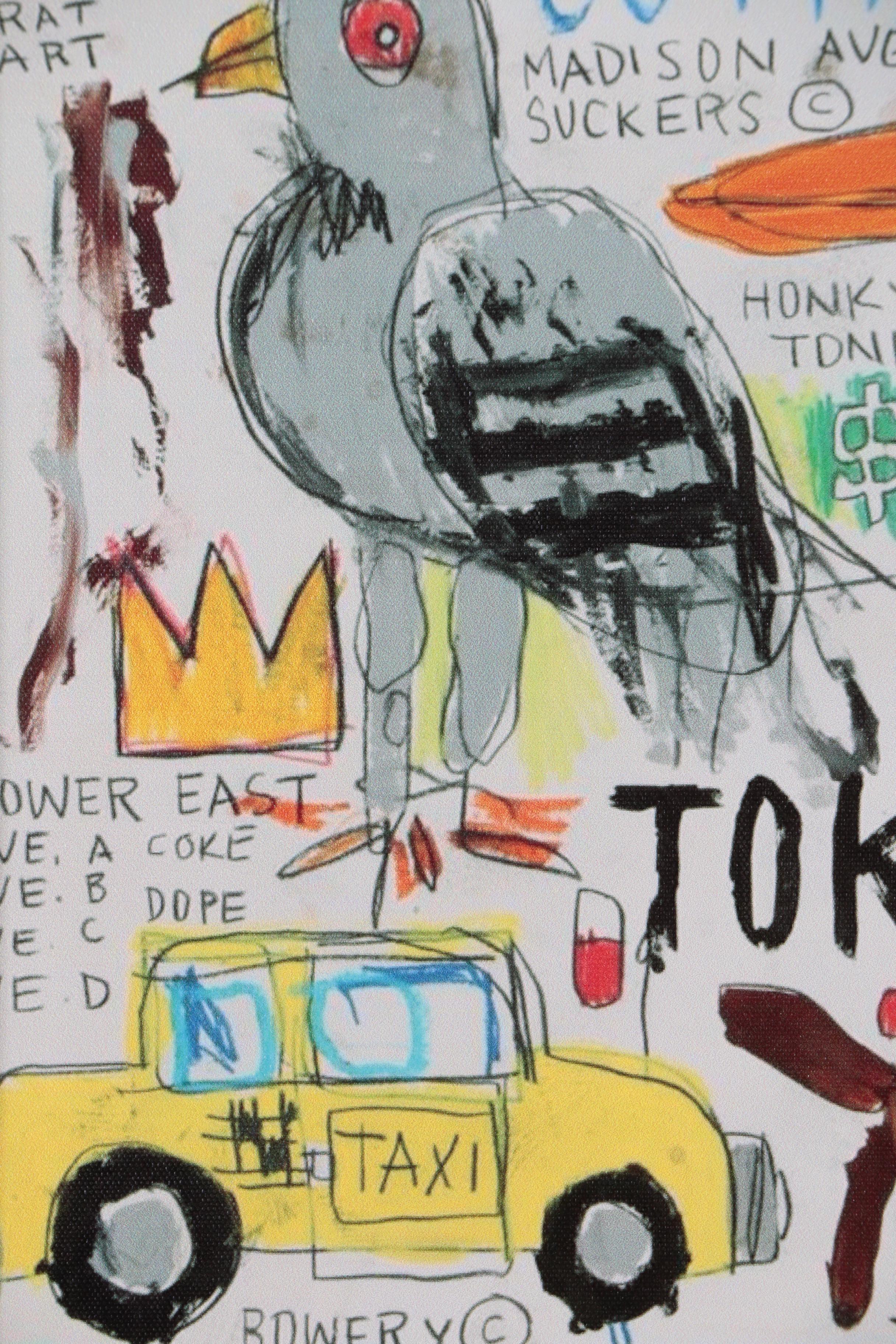 Giclée after Jean-Michel Basquiat "Who is the Lap Dog and Who's Superman"