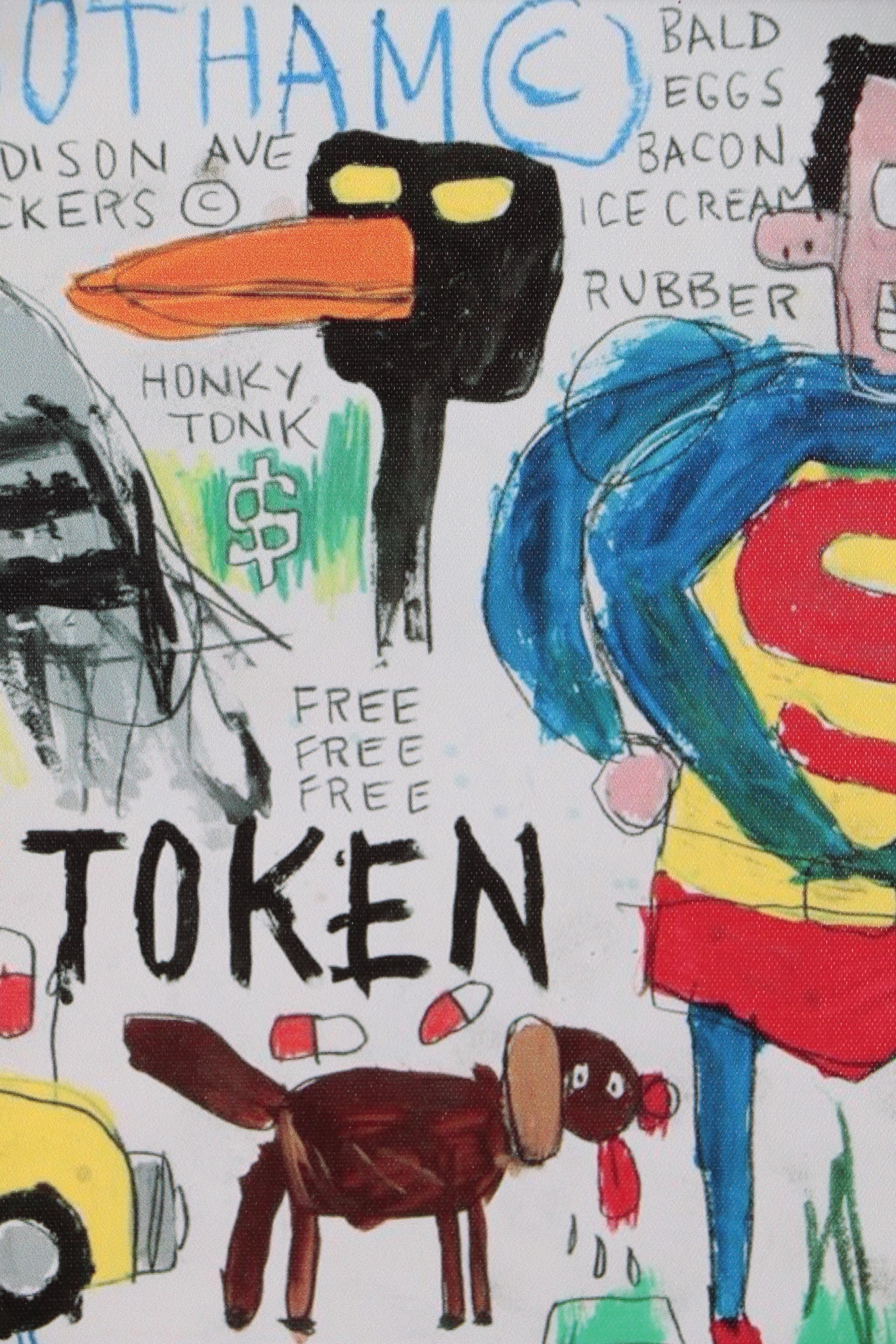Giclée after Jean-Michel Basquiat "Who is the Lap Dog and Who's Superman"