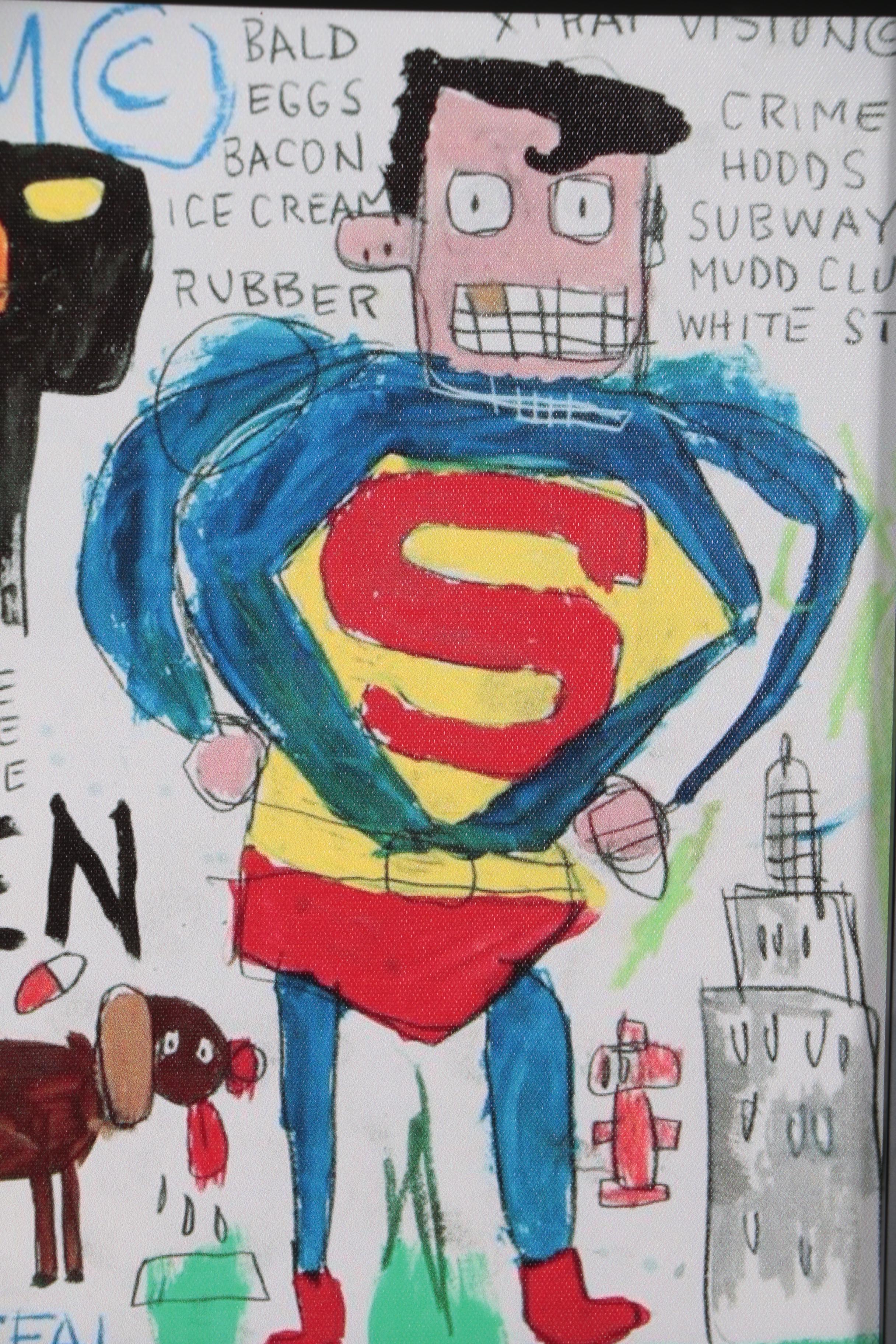 Giclée after Jean-Michel Basquiat "Who is the Lap Dog and Who's Superman"