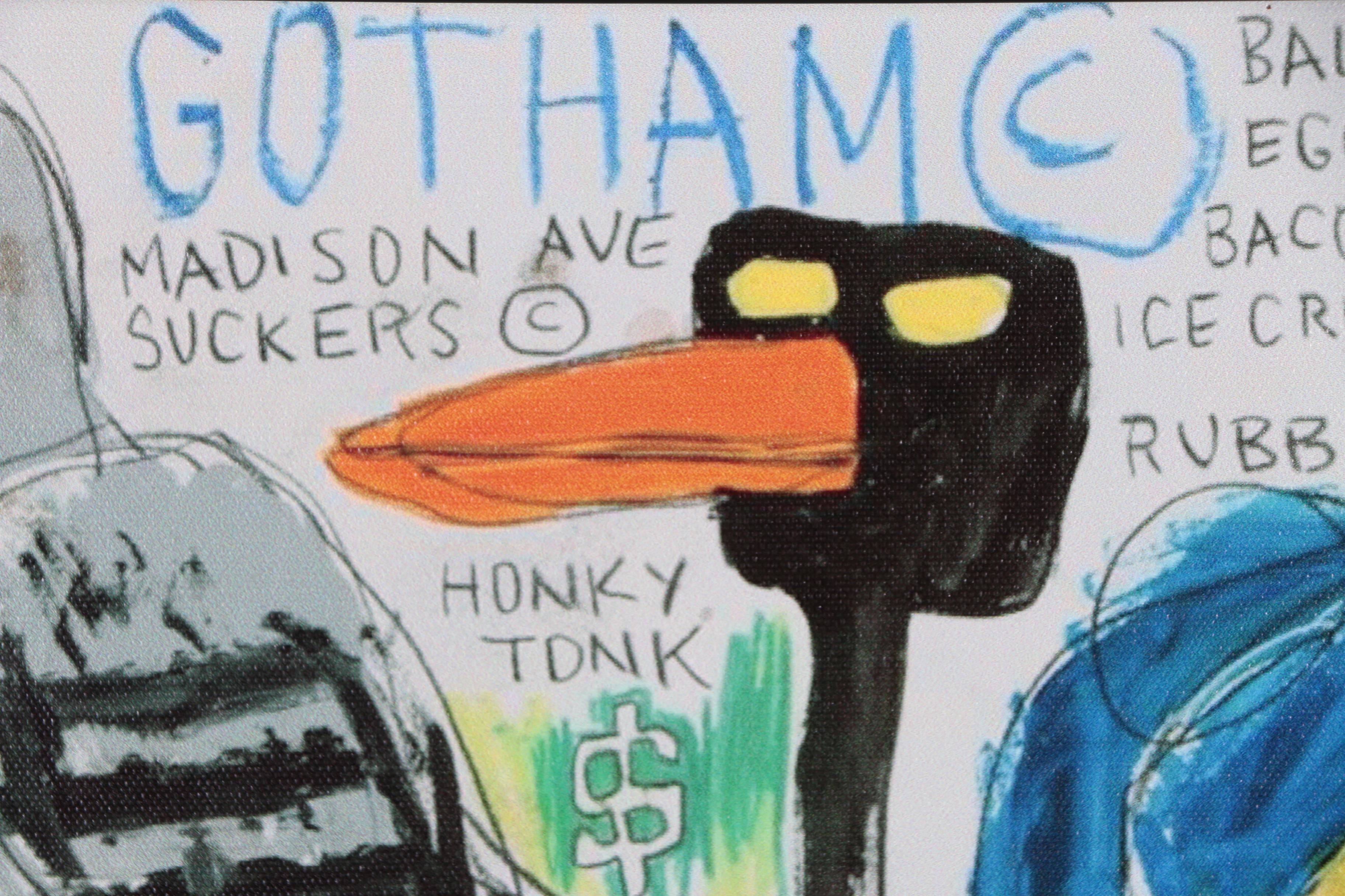 Giclée after Jean-Michel Basquiat "Who is the Lap Dog and Who's Superman"