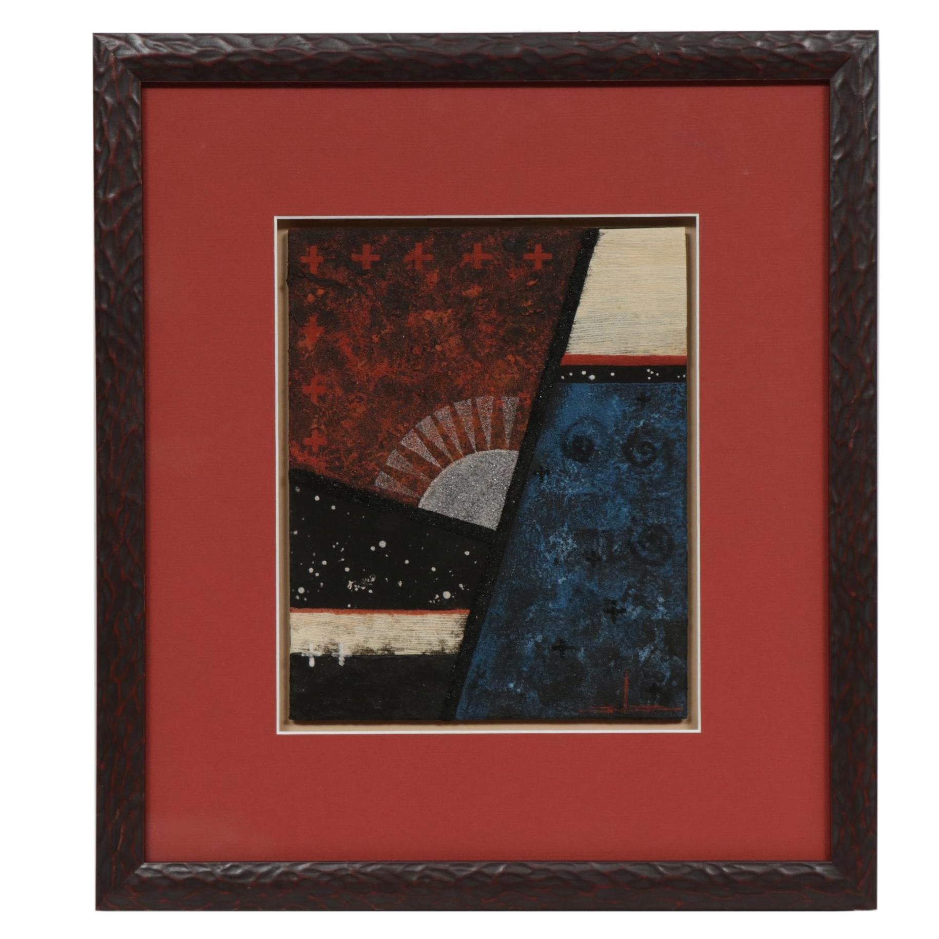 Joe Ben Jr. Navajo Sand Painting "Woven with Darkness"