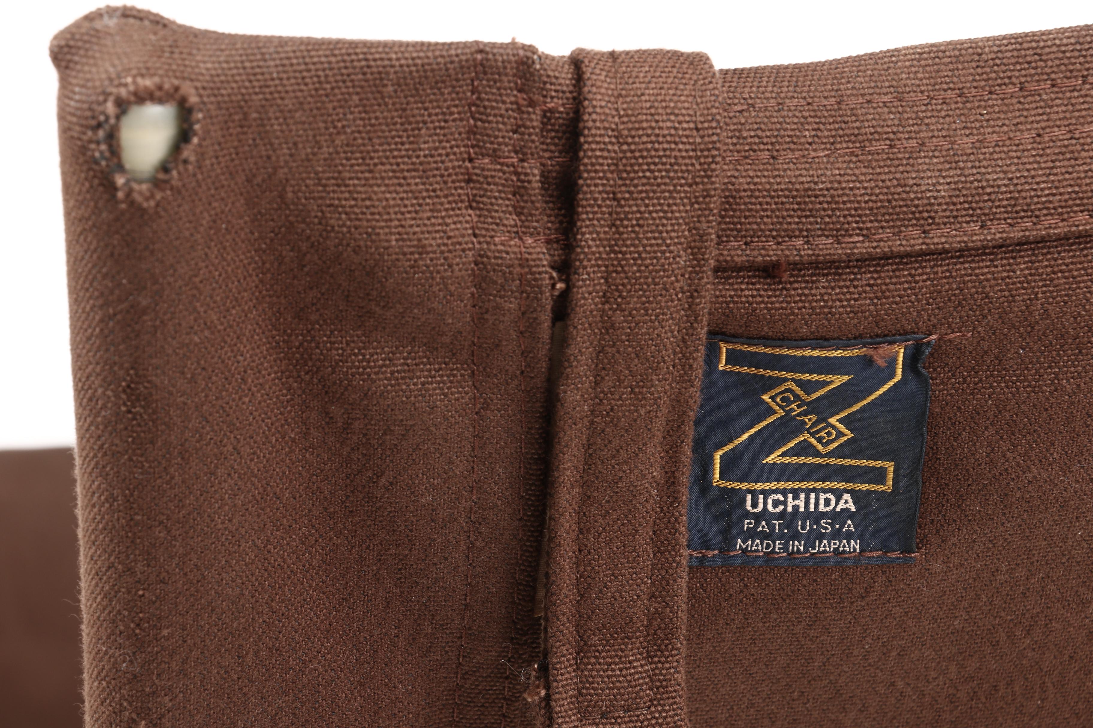 Uchida "Z" Chair Canvas Folding Chair, Contemporary