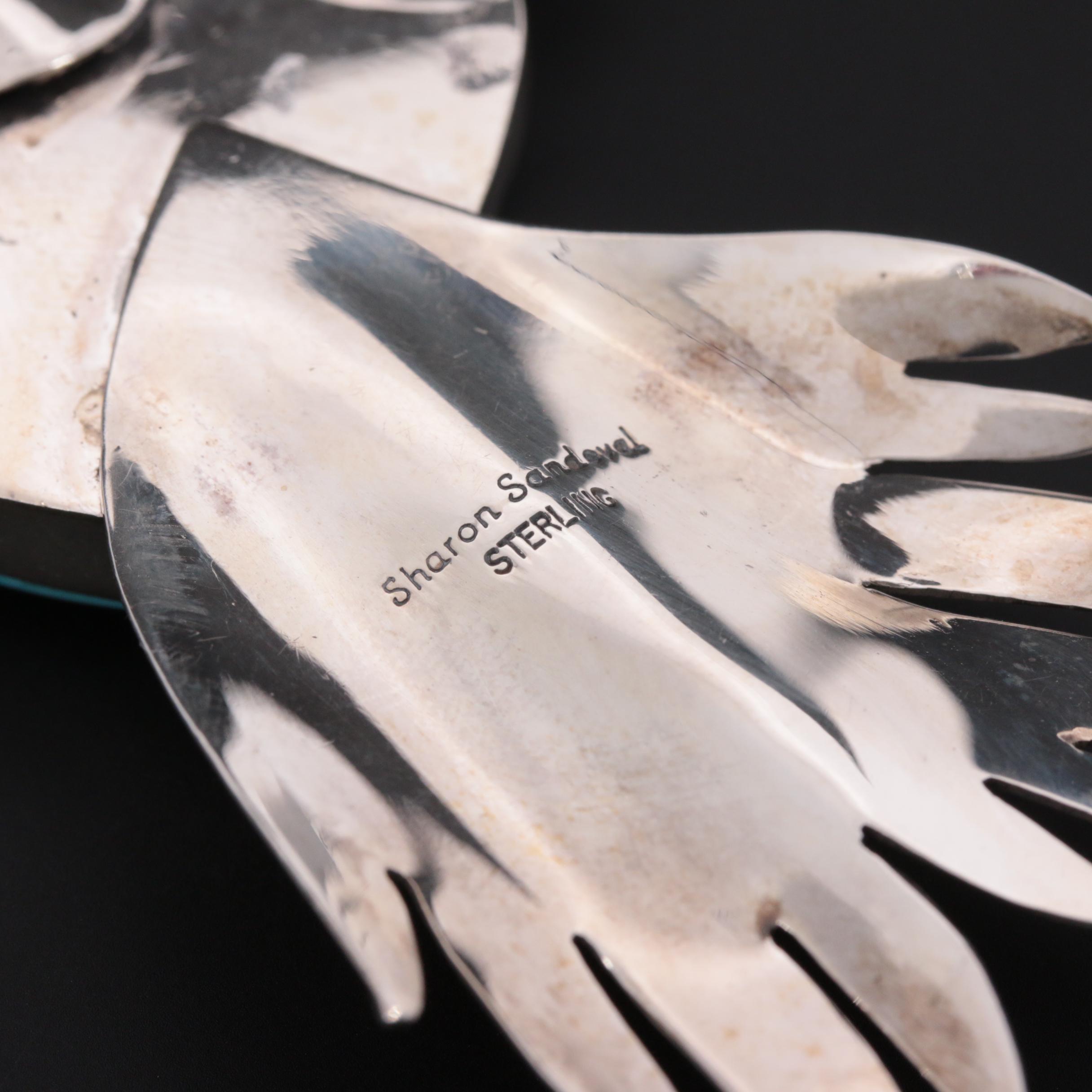 Sharon Sandoval San Felipe Sterling Silver Turquoise Necklace