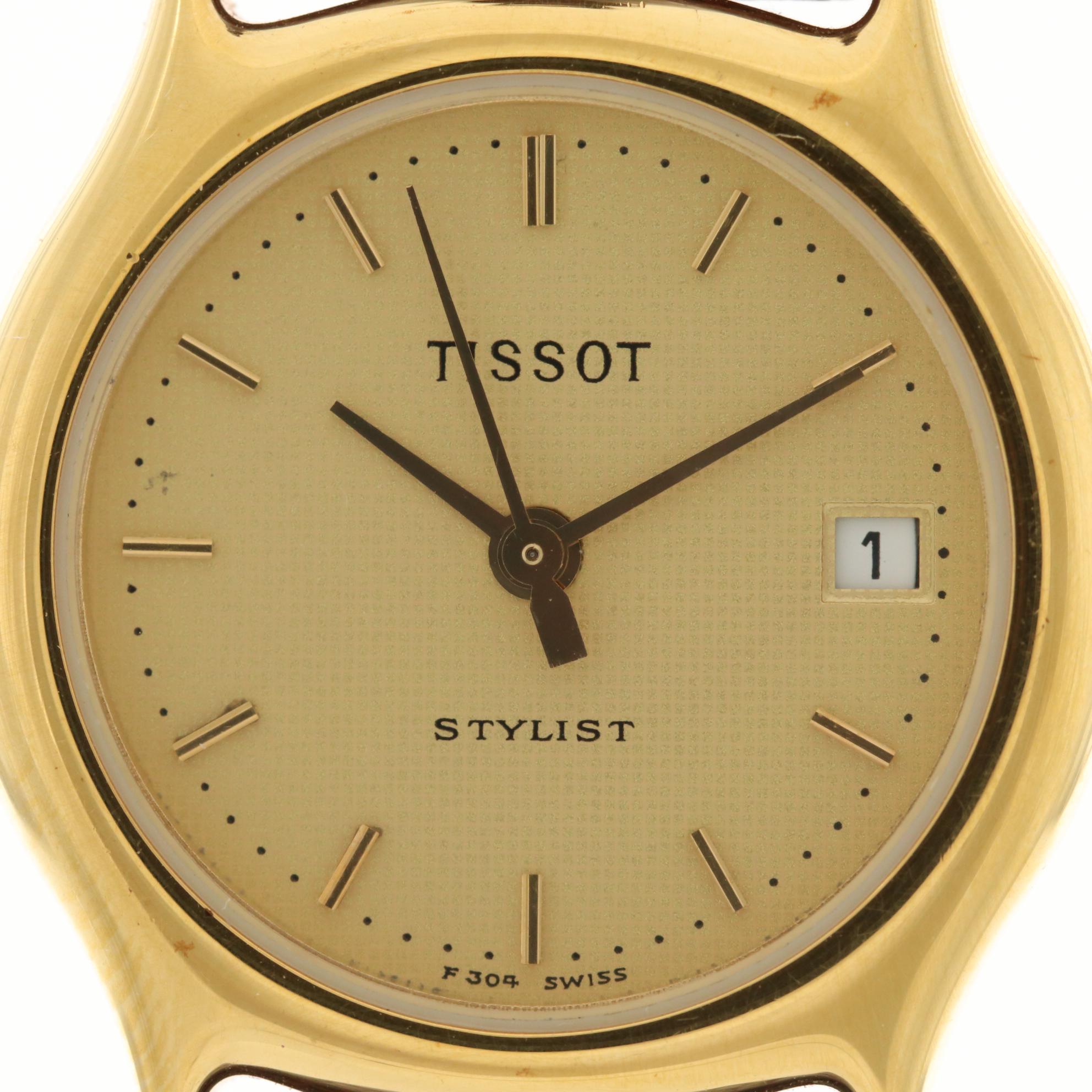 Vintage Tissot Stylist Gold Tone Quartz Watch