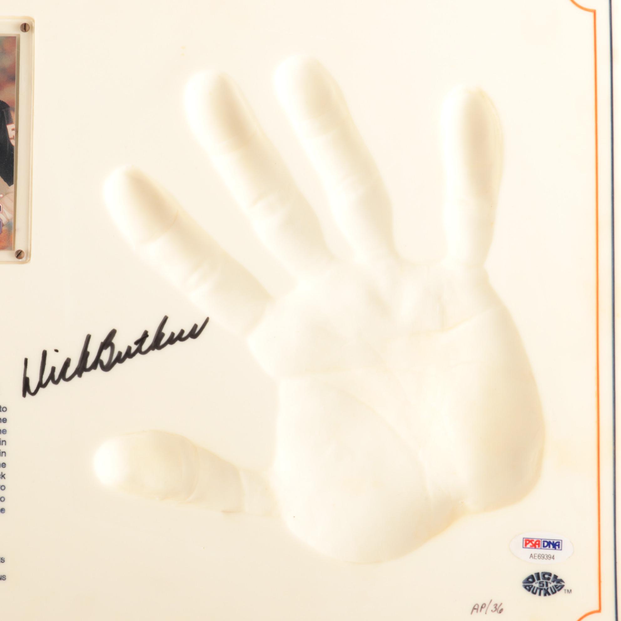 Dick Butkus(HOF) Signed Hand Impression Display, Artist Proof PSA/COA