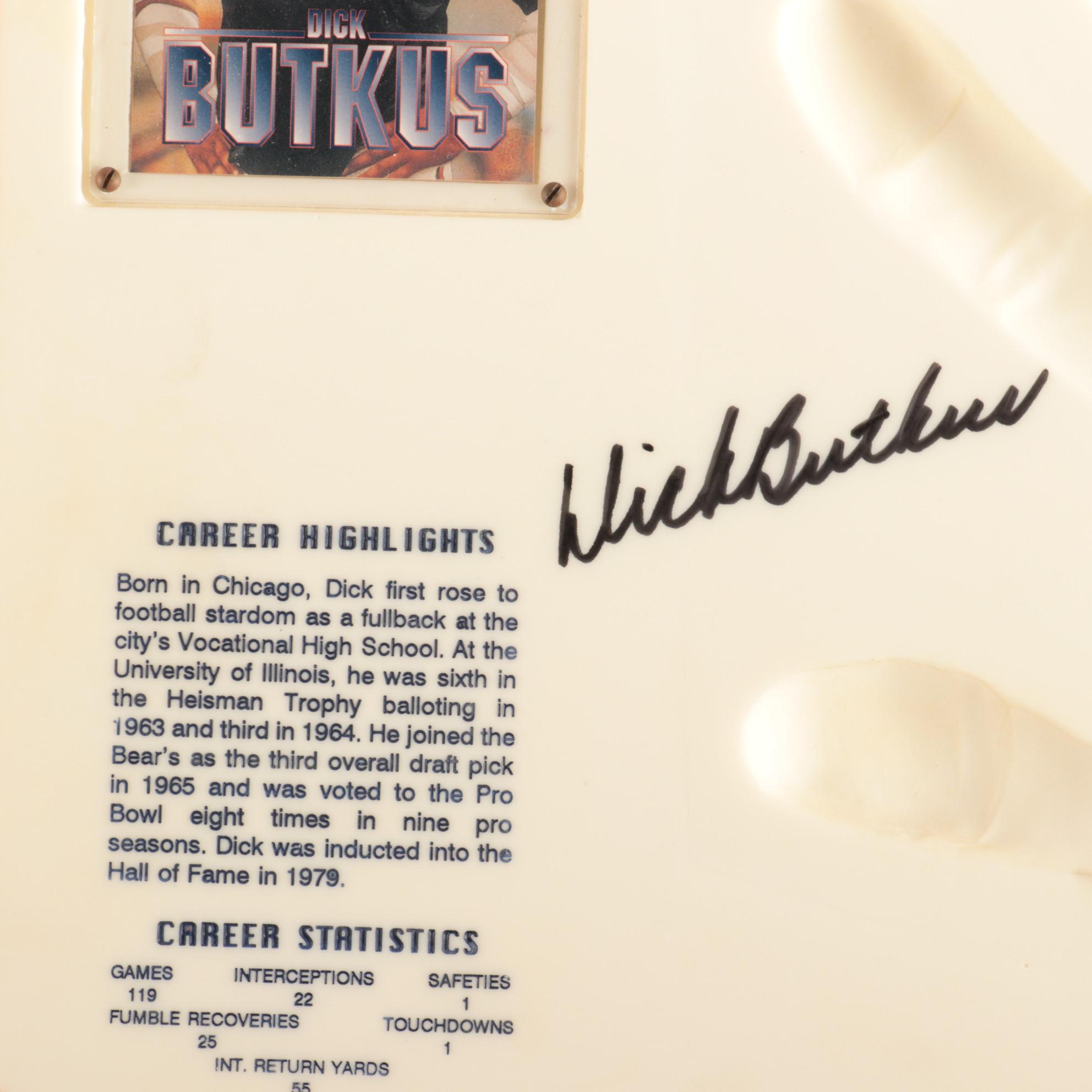Dick Butkus(HOF) Signed Hand Impression Display, Artist Proof PSA/COA